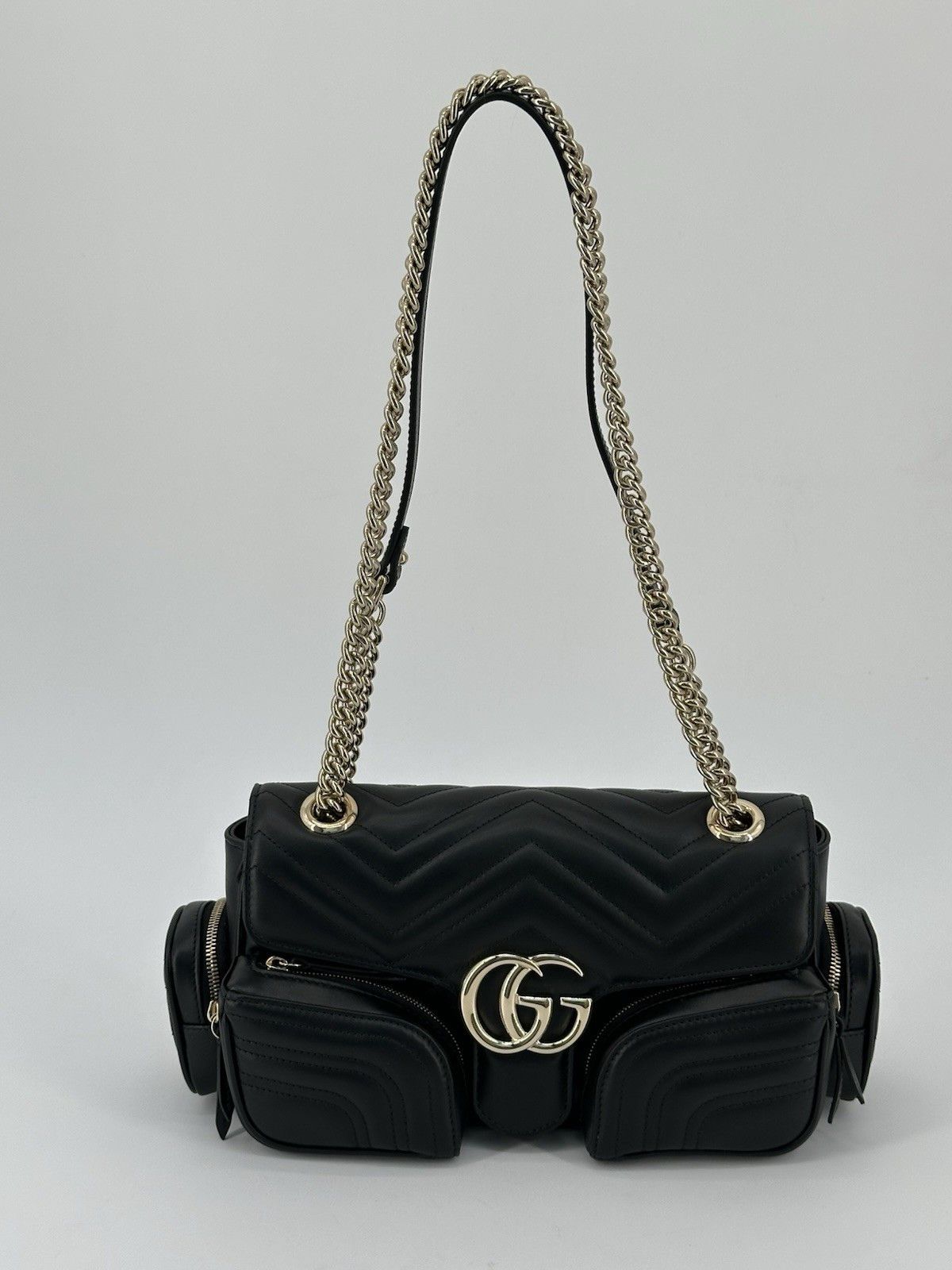 Gucci New Gucci Bag Marmont Leather Black Woman Size ONE SIZE - 9 Thumbnail