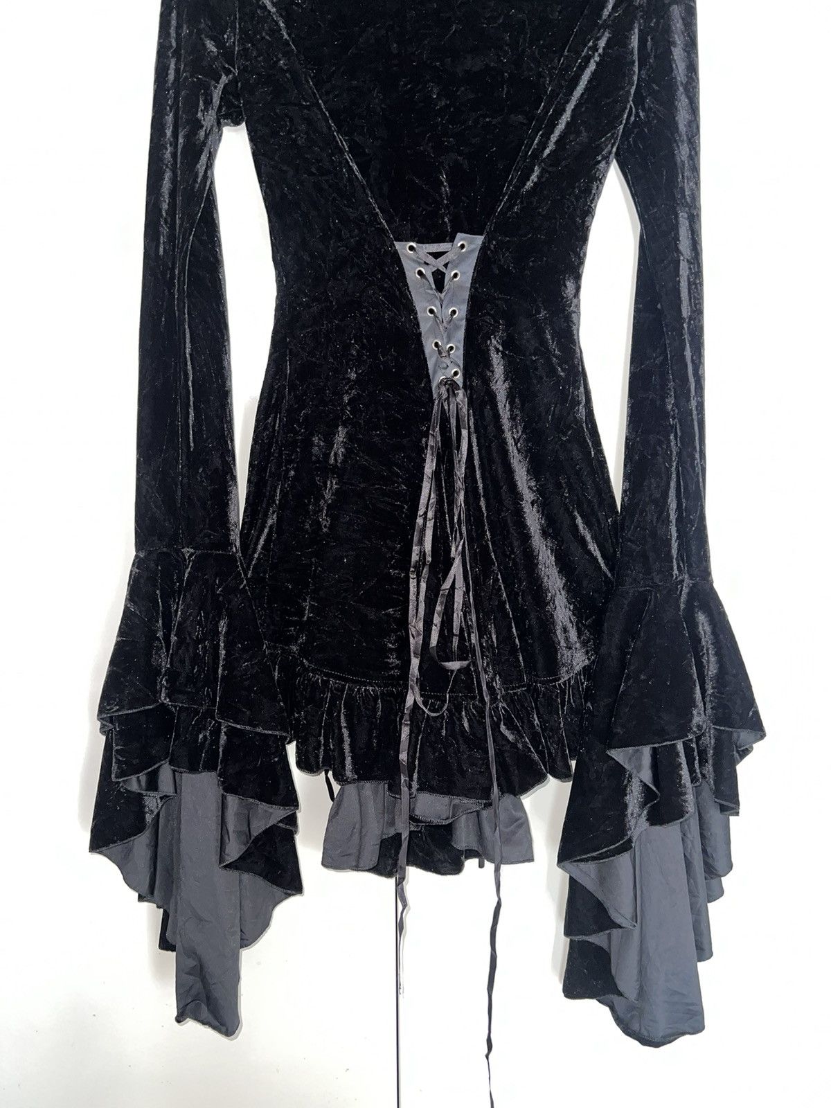 Japanese Brand Vintage Japanese princess goth velvet top 🧛🏻‍♀️🖤 Size XS / US 0-2 / IT 36-38 - 20 Thumbnail