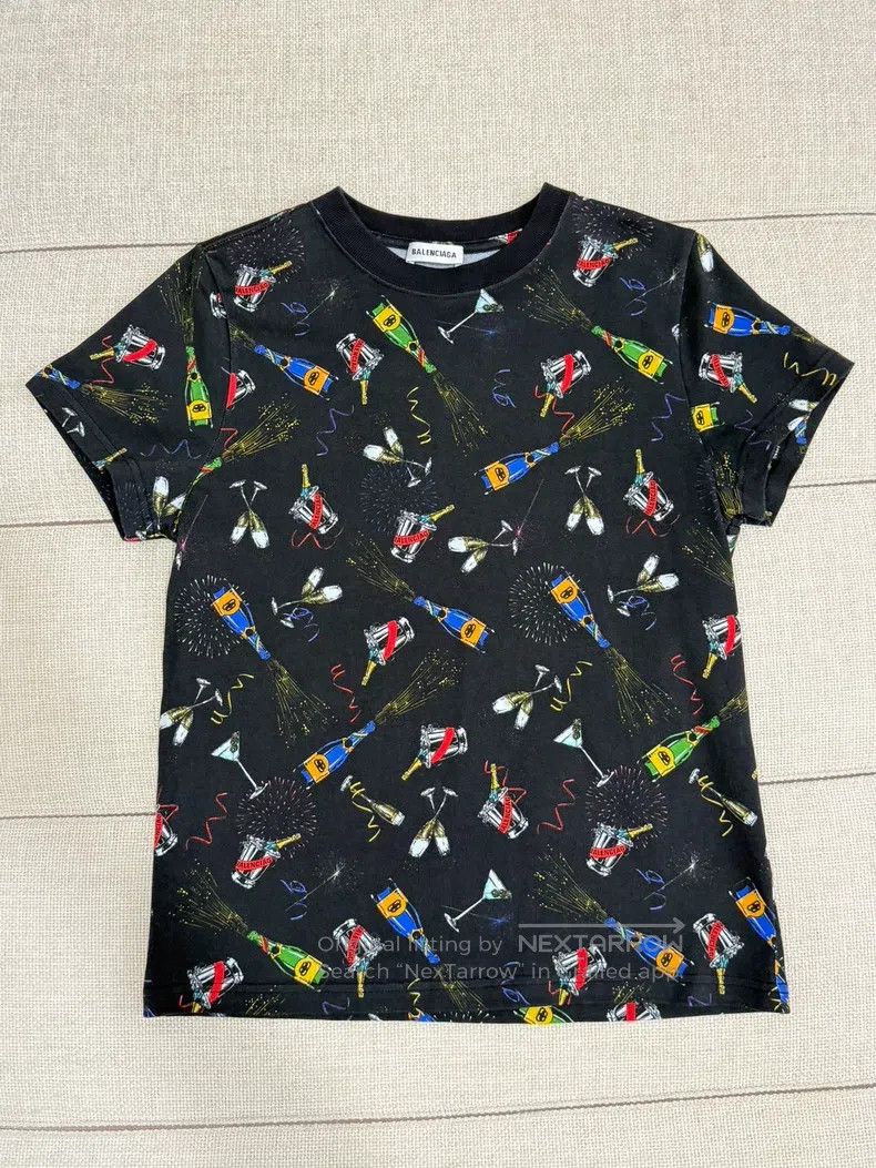 Balenciaga Balenciaga Champagne Print Short Sleeve Size US M / EU 48-50 / 2 - 1 Thumbnail