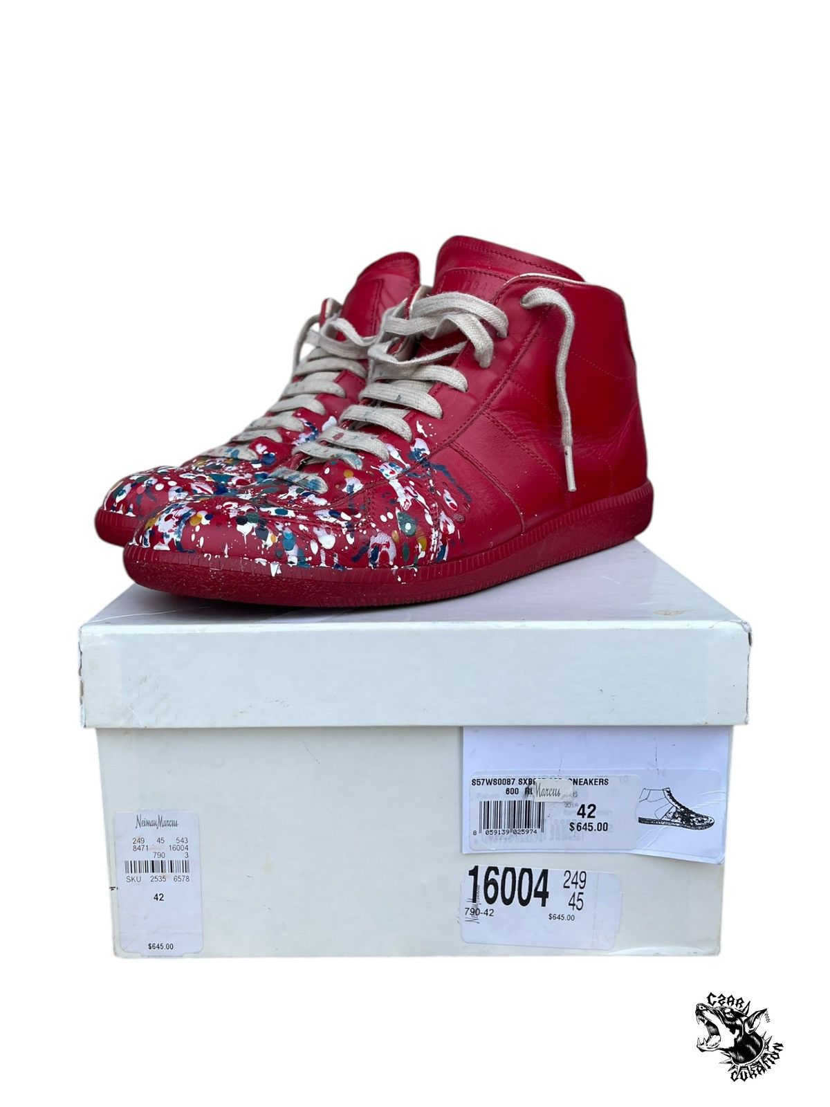 Red Paint Splatter Maison Margiela Grailed