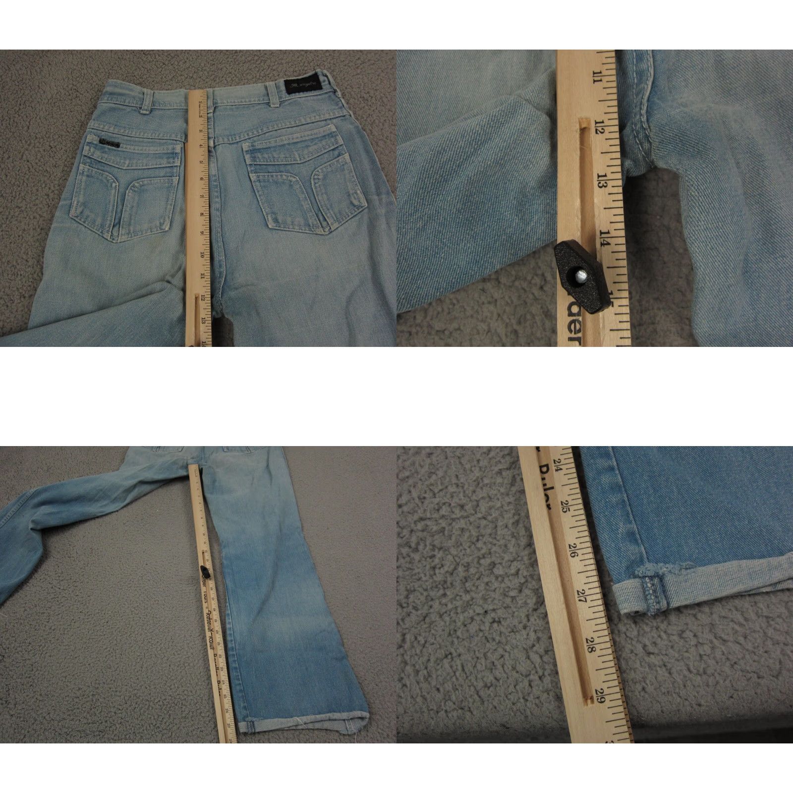 Denime VINTAGE Remington Jeans Mens 32 x 28 Denim Bootcut 80s 90s Zip Blue Regular Mens Size US 32 / EU 48 - 10 Thumbnail