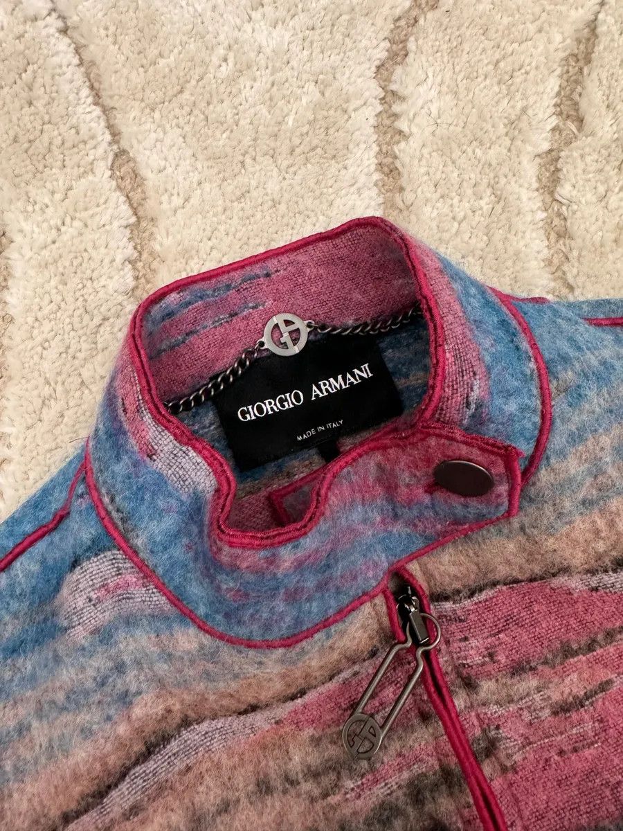 Giorgio Armani × Vintage AW2018 Giorgio Armani Sunrise Mirage Shearling Fur Jacket Size S / US 4 / IT 40 - 6 Thumbnail