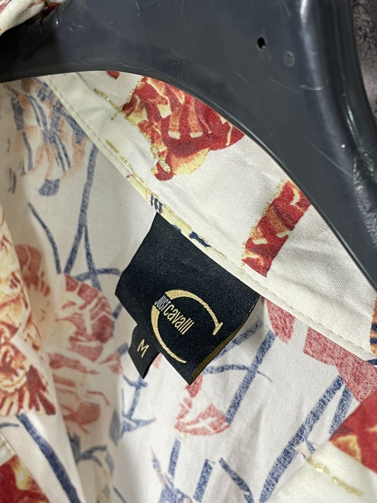 Just Cavalli × Roberto Cavalli × Vintage Just Cavalli Flower Print Luxury Avant Garde Y2K Shirt Size M / US 6-8 / IT 42-44 - 8 Thumbnail