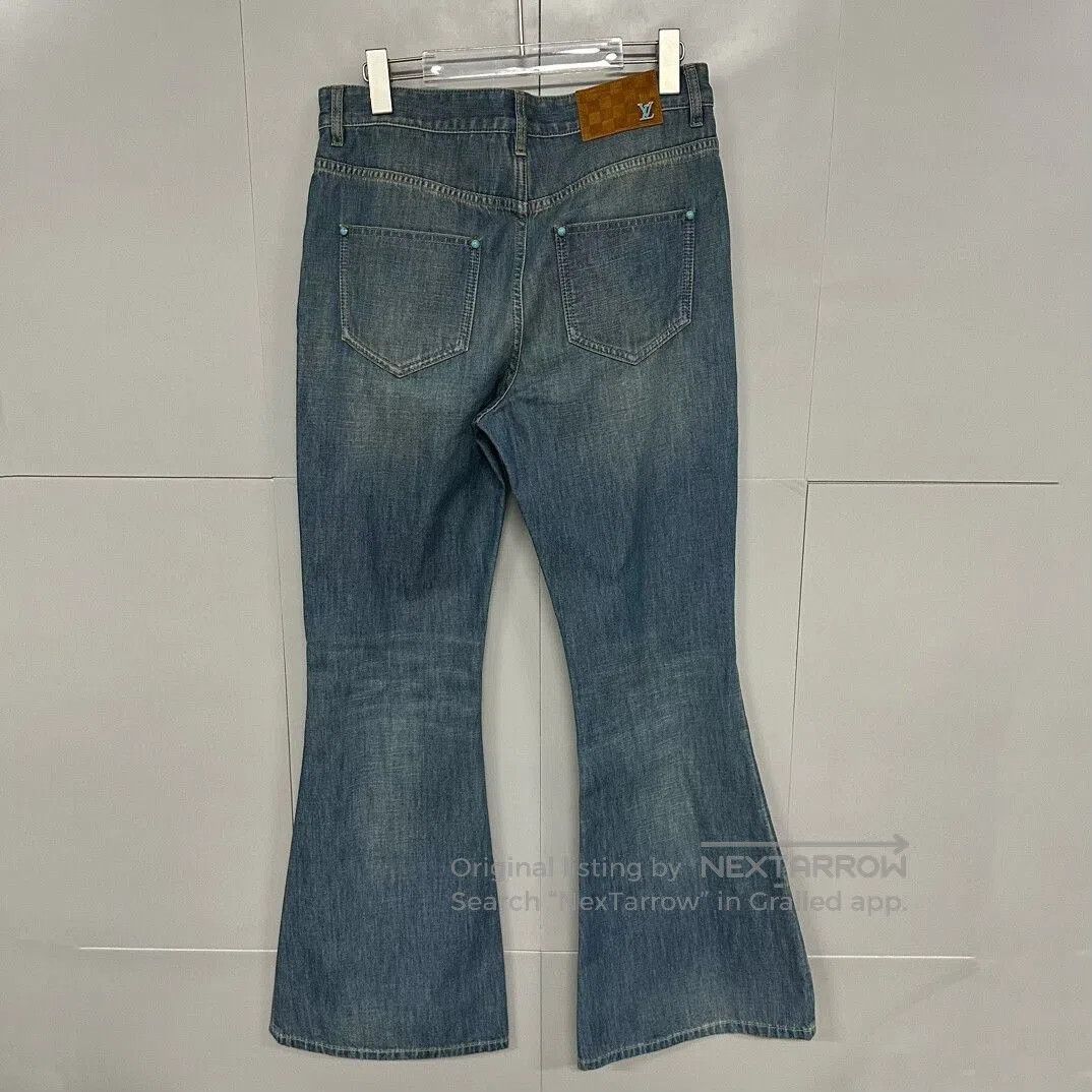 Louis Vuitton Louis Vuitton Vintage Flare Denim Pants 31. Size 31" - 4 Thumbnail