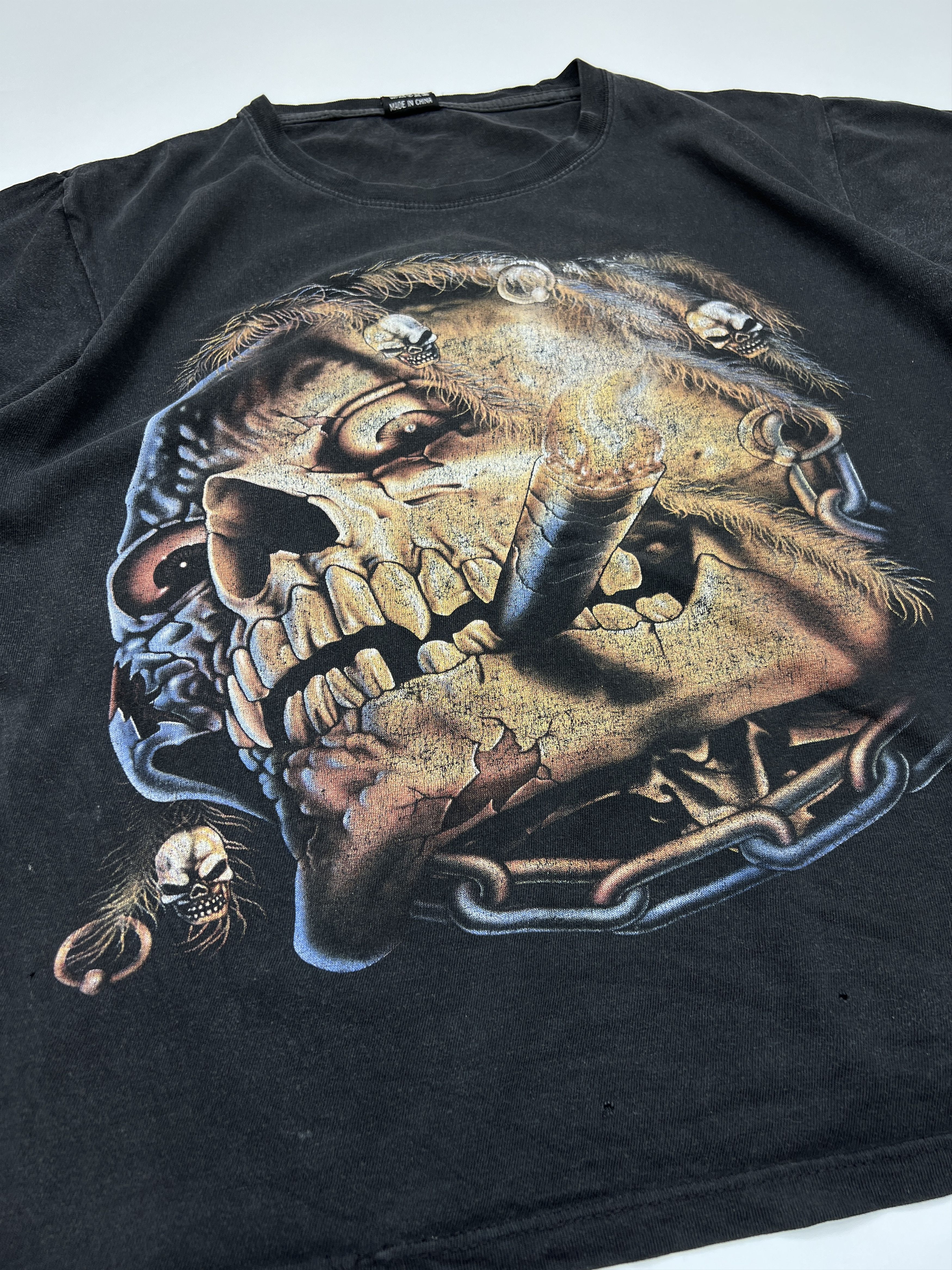 Vintage Crazy Y2K Skeleton Both Side Printed Opium Tee Thrashed Size US S / EU 44-46 / 1 - 3 Thumbnail