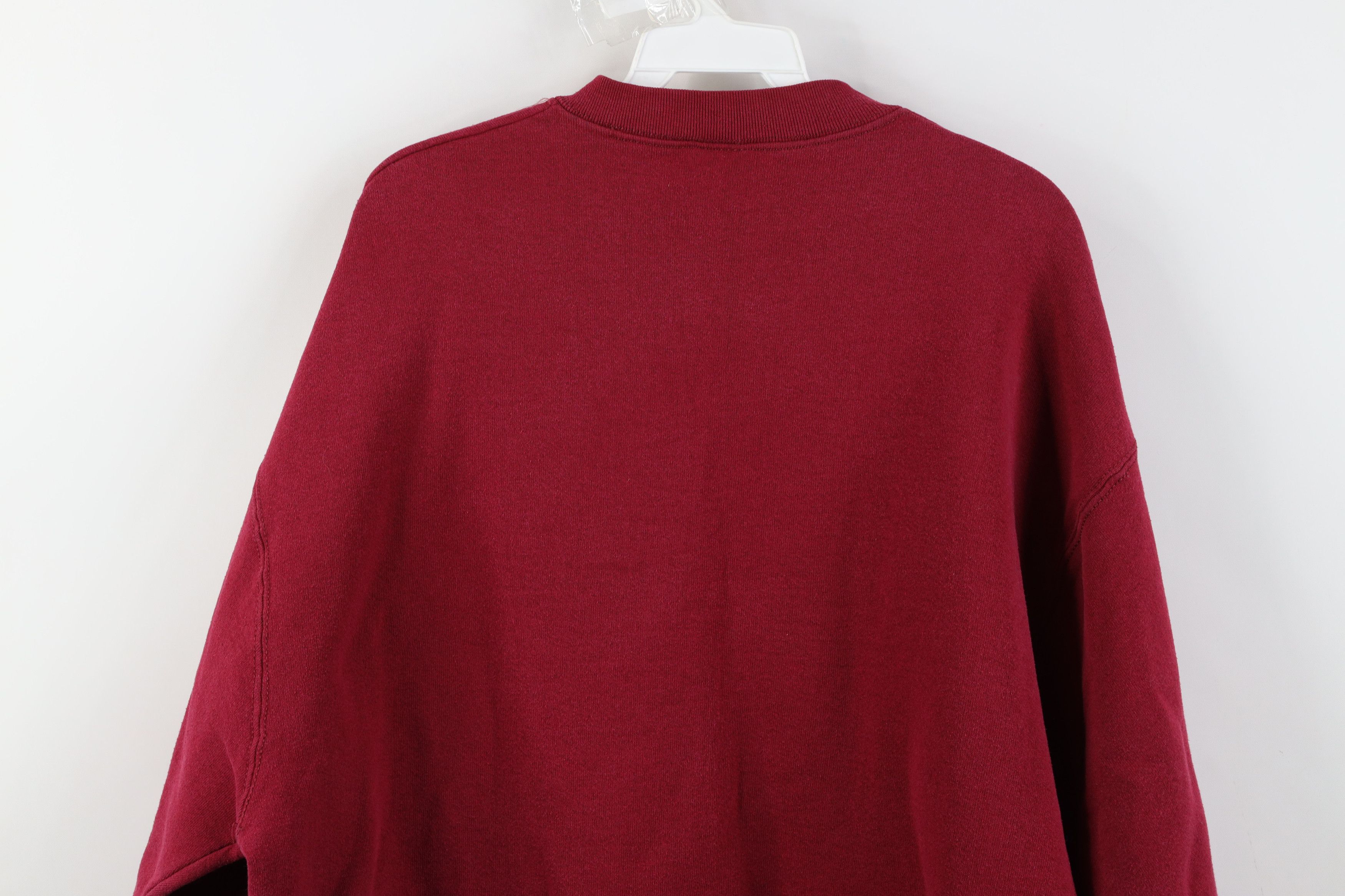 Vintage Vintage 90s Streetwear Heavy Crewneck Sweatshirt USA Red Size US XL / EU 56 / 4 - 12 Thumbnail