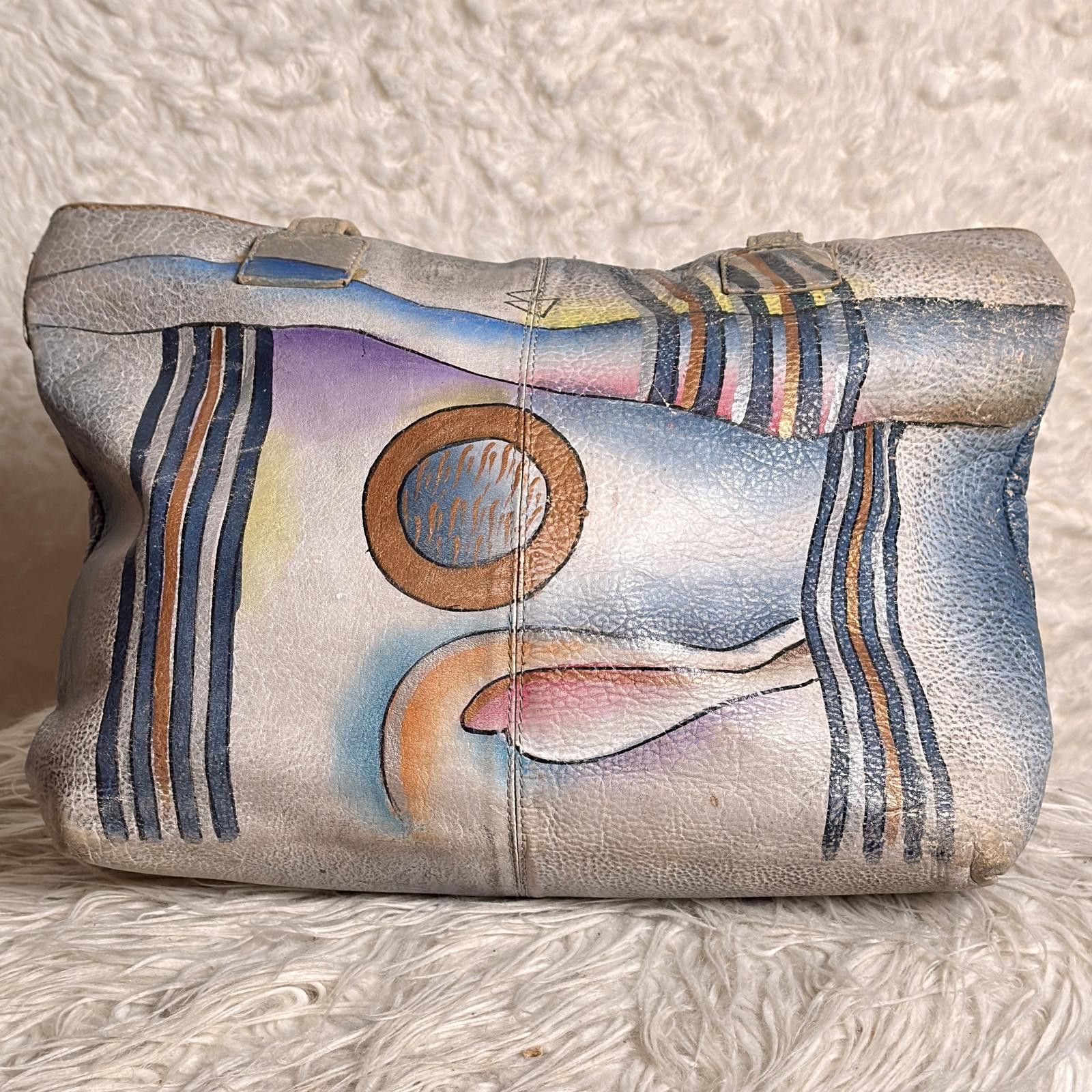 Other Vintage Biacci Hand Painted Genuine Leather Tote Bag Size ONE SIZE - 4 Thumbnail