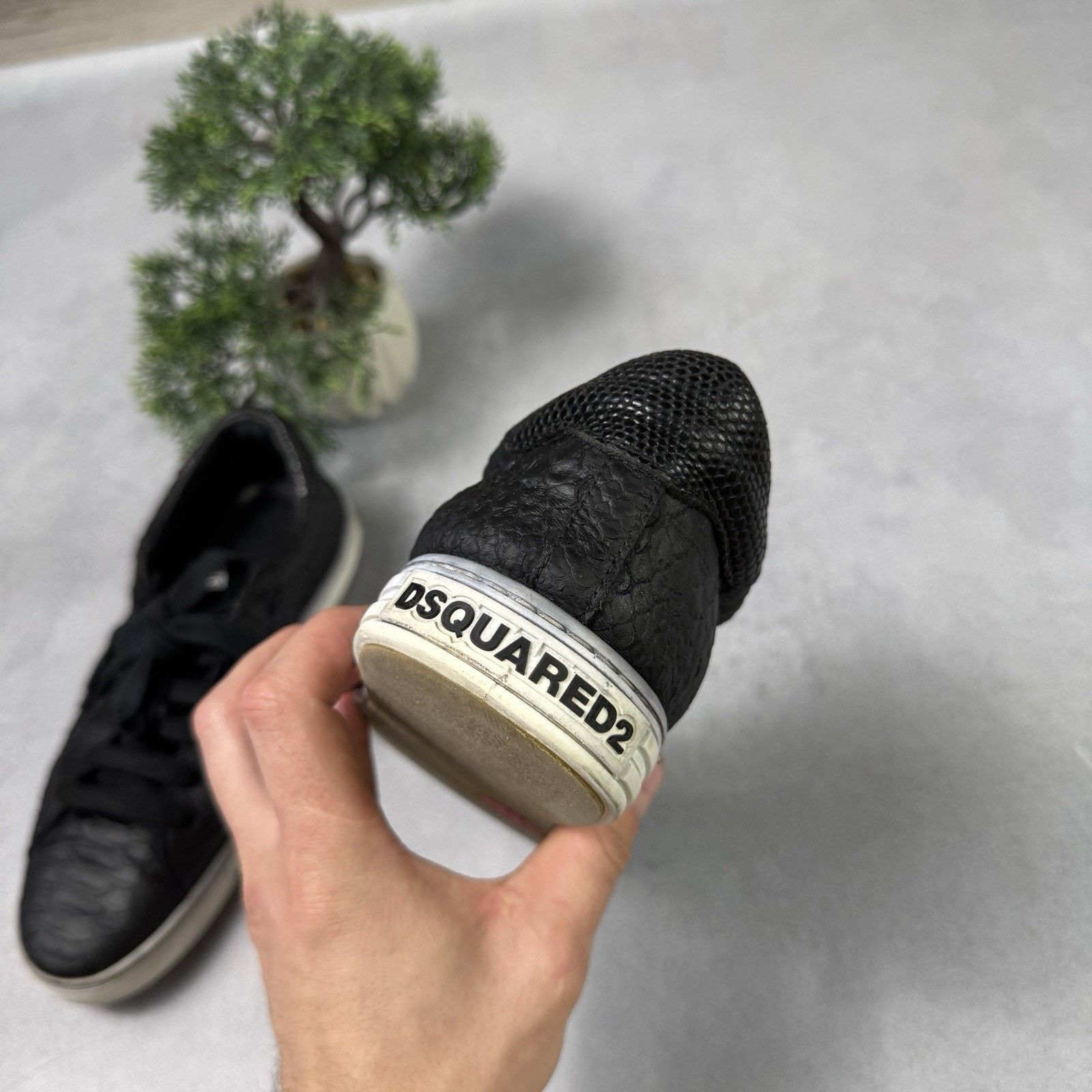 Dsquared2 DSQUARED2 Python Textured Sneakers Black Tennis Size 40 US 7 Size US 7 / EU 40 - 17 Thumbnail