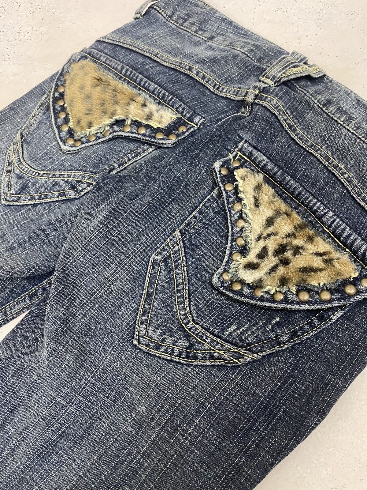 If Six Was Nine × Japanese Brand × Le Grande Bleu (L.G.B.) Flare Orinin Japan Unisex Fur Pocket Leopard Blue Way Size US 28 / EU 44 - 10 Thumbnail