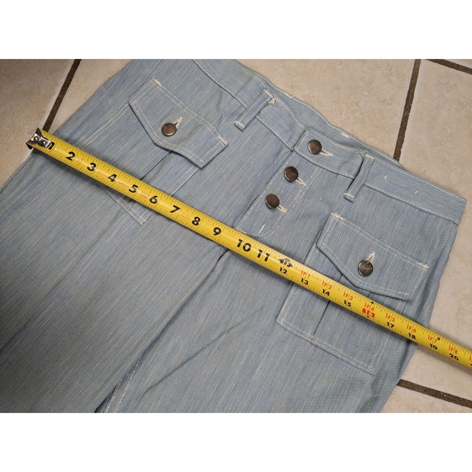 Wrangler Vtg 70s Wrangler Bell Bottom Flare Jeans Juniors 13 Blue USA Size 32" / US 10 / IT 46 - 8 Thumbnail