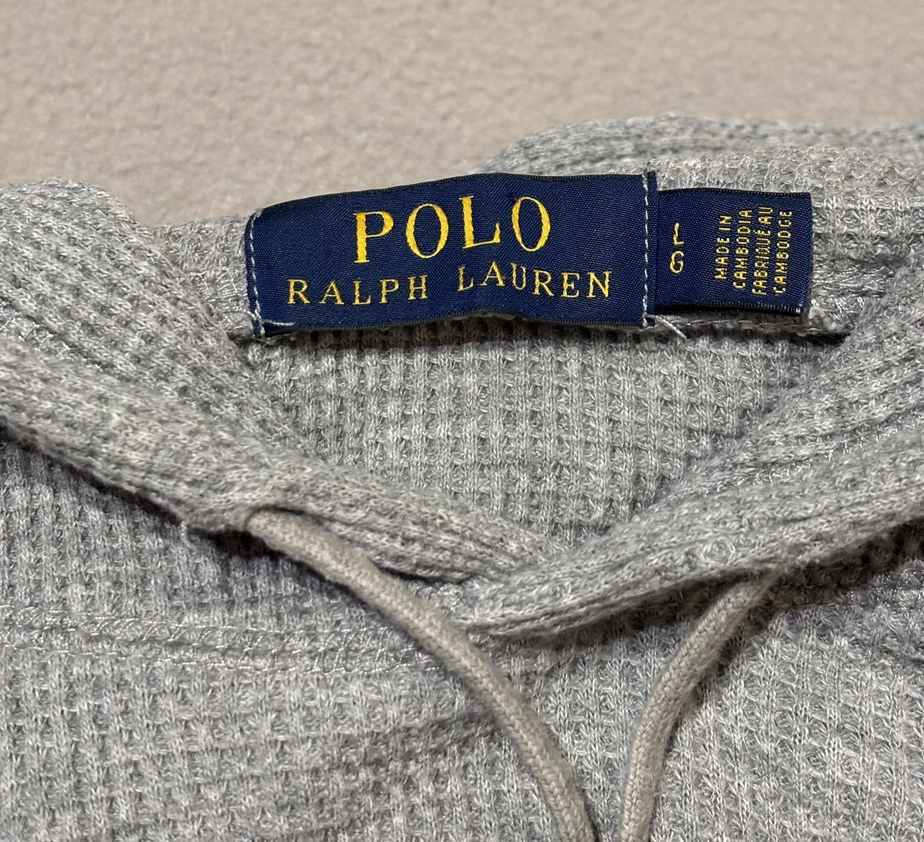 Polo Ralph Lauren Polo Ralph Lauren Thermal Gray Hoodie Large Size US L / EU 52-54 / 3 - 13 Thumbnail