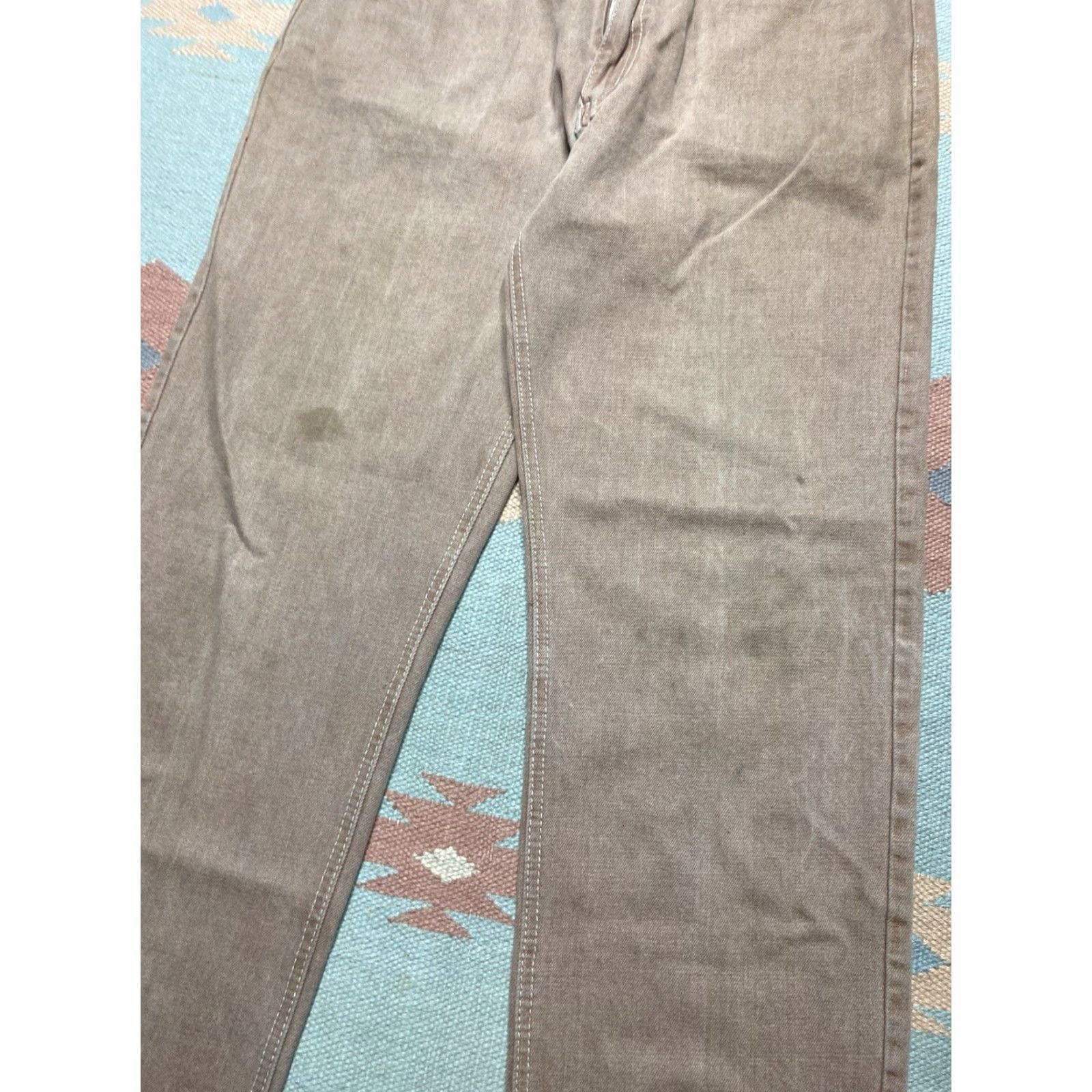 Vintage VINTAGE Godbody Jeans Hip Hop Wide-Leg Baggy 34x31 Mens Brown 90s or 2000s Skater Ships Pipes? Size US 34 / EU 50 - 6 Thumbnail