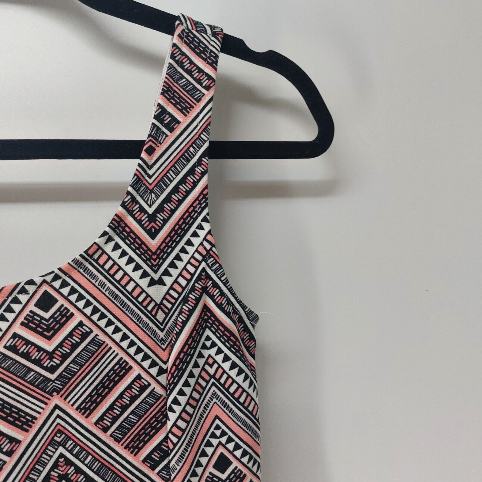 Divided Divided Women's Zig Zag Black Whtie Coral Sleeveless Dress 6 Size M / US 6-8 / IT 42-44 - 7 Thumbnail