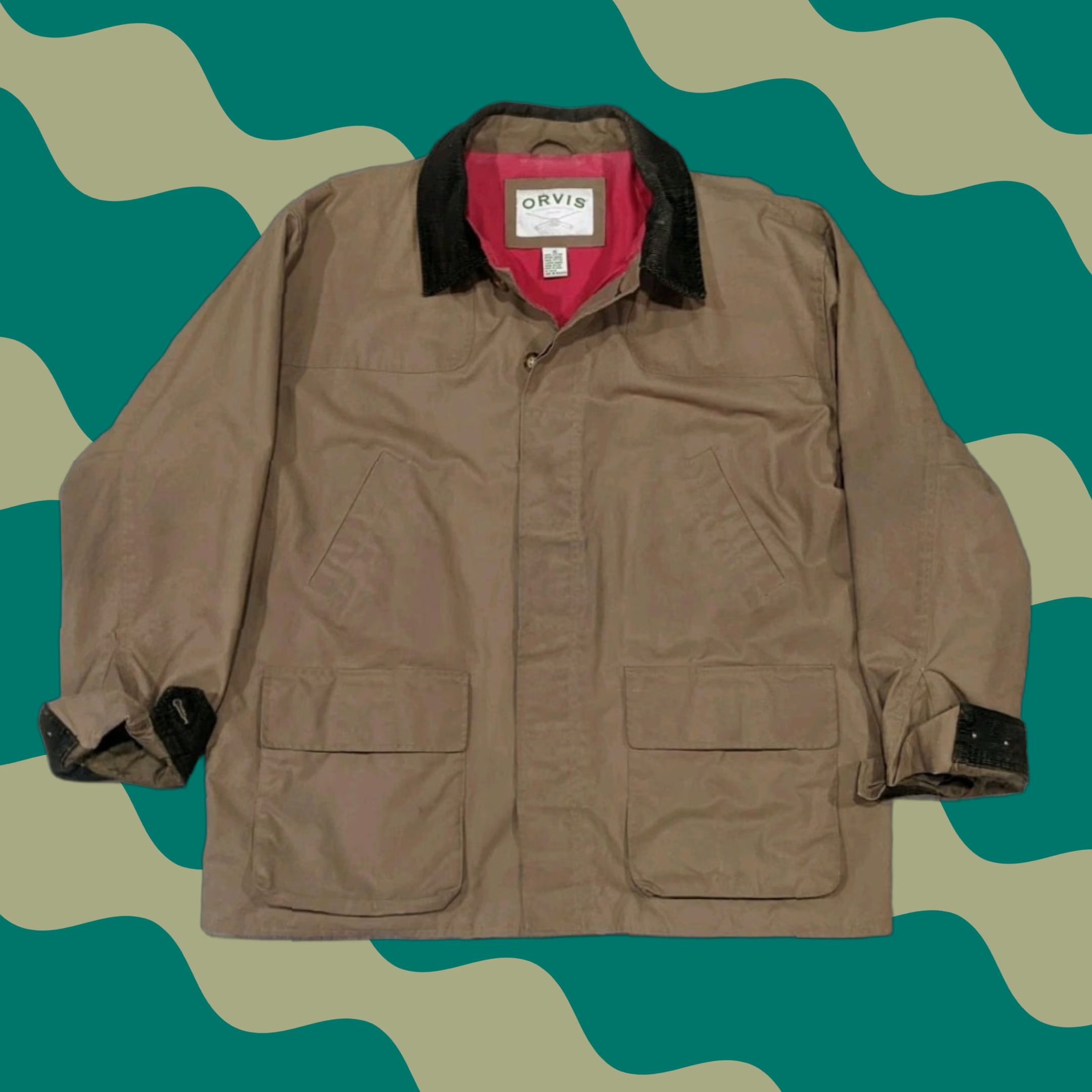 Orvis Men's XL Brown Waxed Heritage Field Hunting Jacket