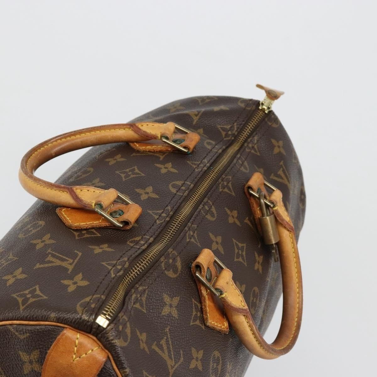 Louis Vuitton Louis Vuitton Monogram Speedy 35 Handbag Brown Size ONE SIZE - 4 Thumbnail