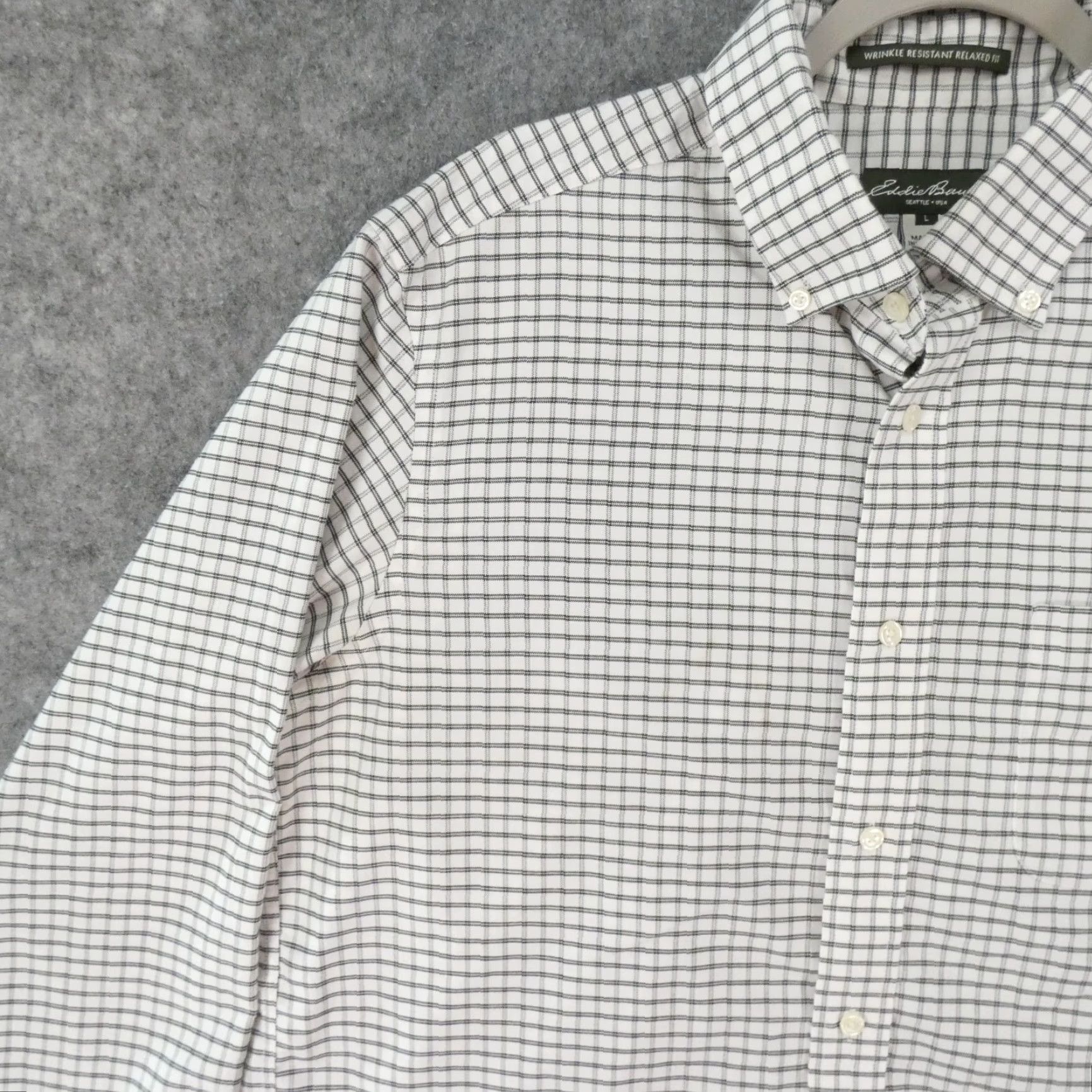 Eddie Bauer Eddie Bauer Shirt Mens Large L Long Sleeve Button Up Green White Check Size US L / EU 52-54 / 3 - 3 Thumbnail