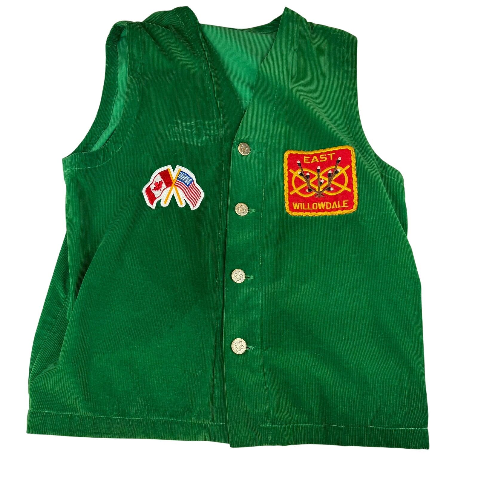 Other Vintage Girl Scouts Green Corduroy Vest East Willowdale Size XL / US 12-14 / IT 48-50 - 1 Thumbnail
