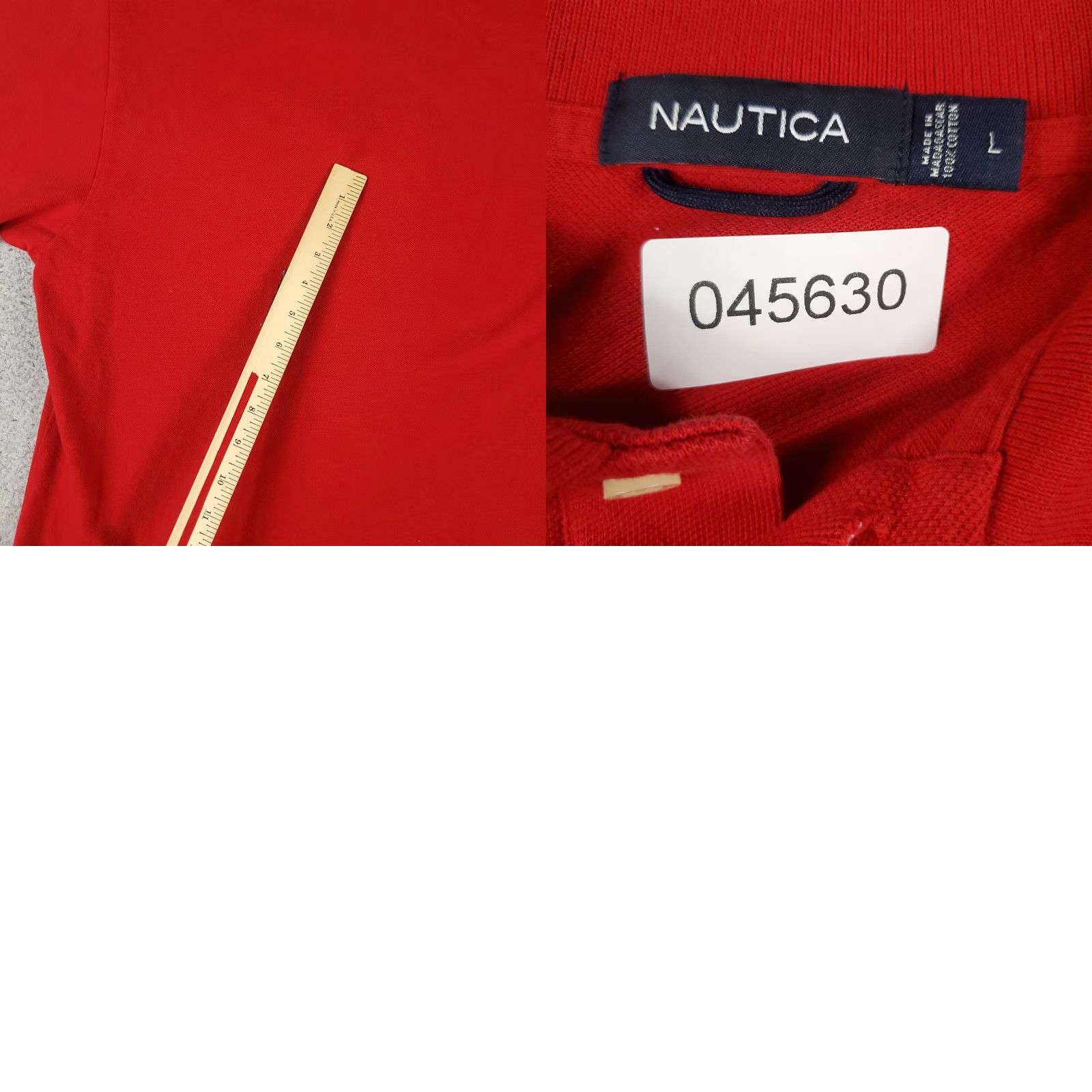 Nautica Nautica Polo Shirt Mens Large Red Casual Short Sleeve Adult Regular Fit Cotton Blend Logo Button Polo Shirt Men Red Large Size US L / EU 52-54 / 3 - 8 Thumbnail
