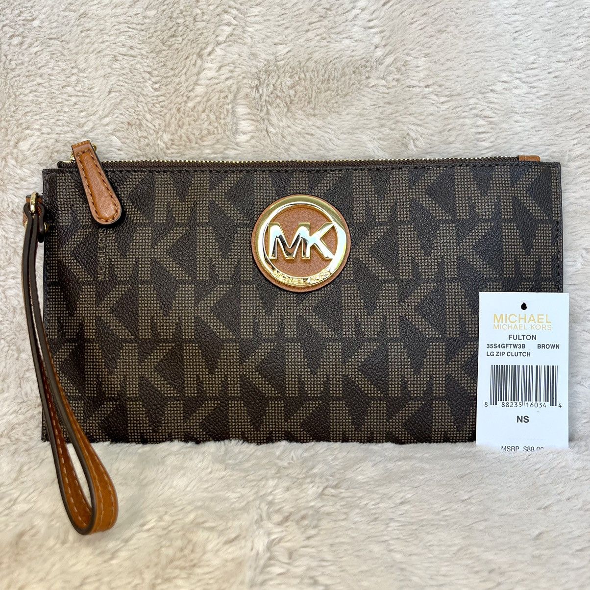 Michael kors fulton zip clutch sale