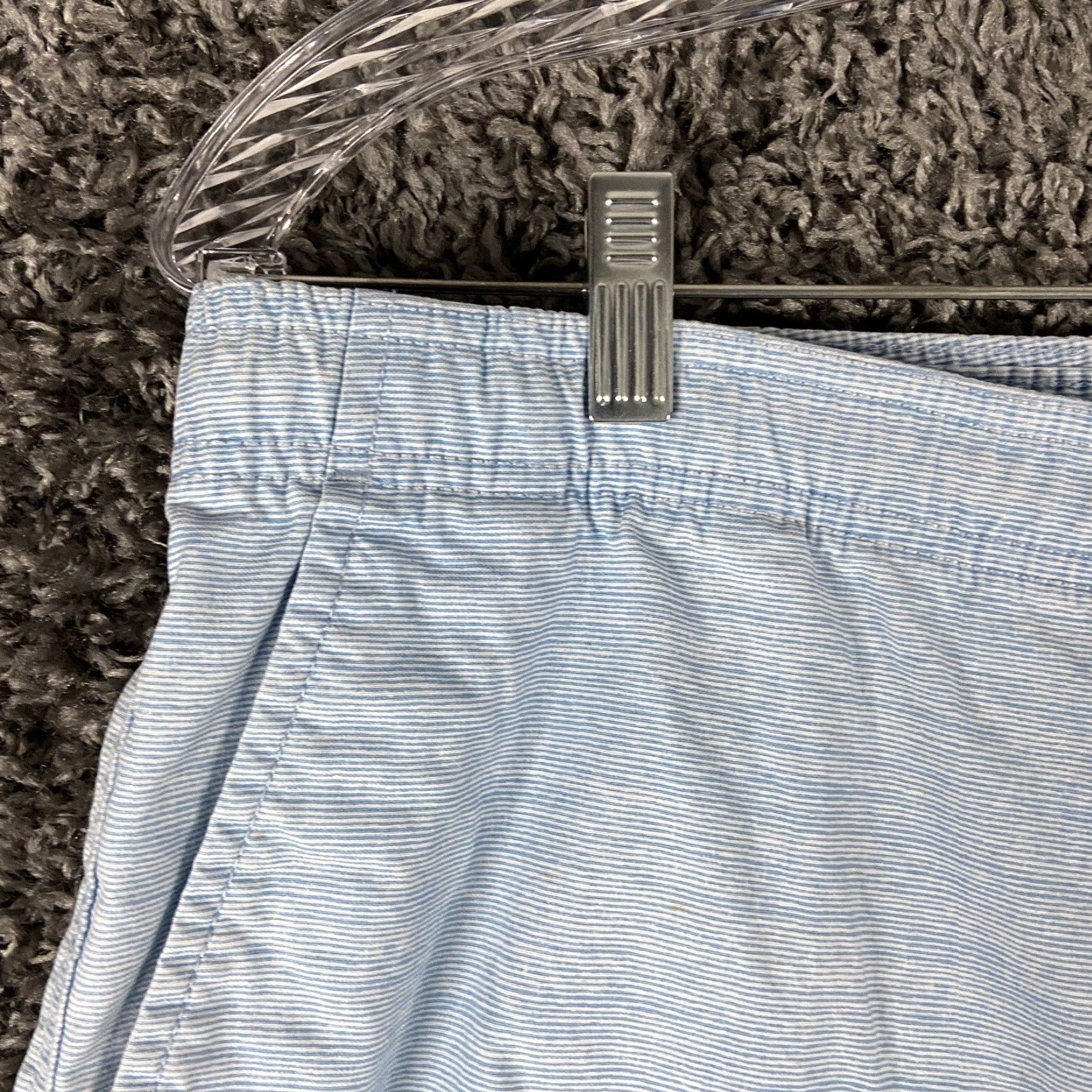 Izod IZOD Saltwater Striped Shorts Men 32 Blue Chino Regular Mens Size US 32 / EU 48 - 5 Thumbnail