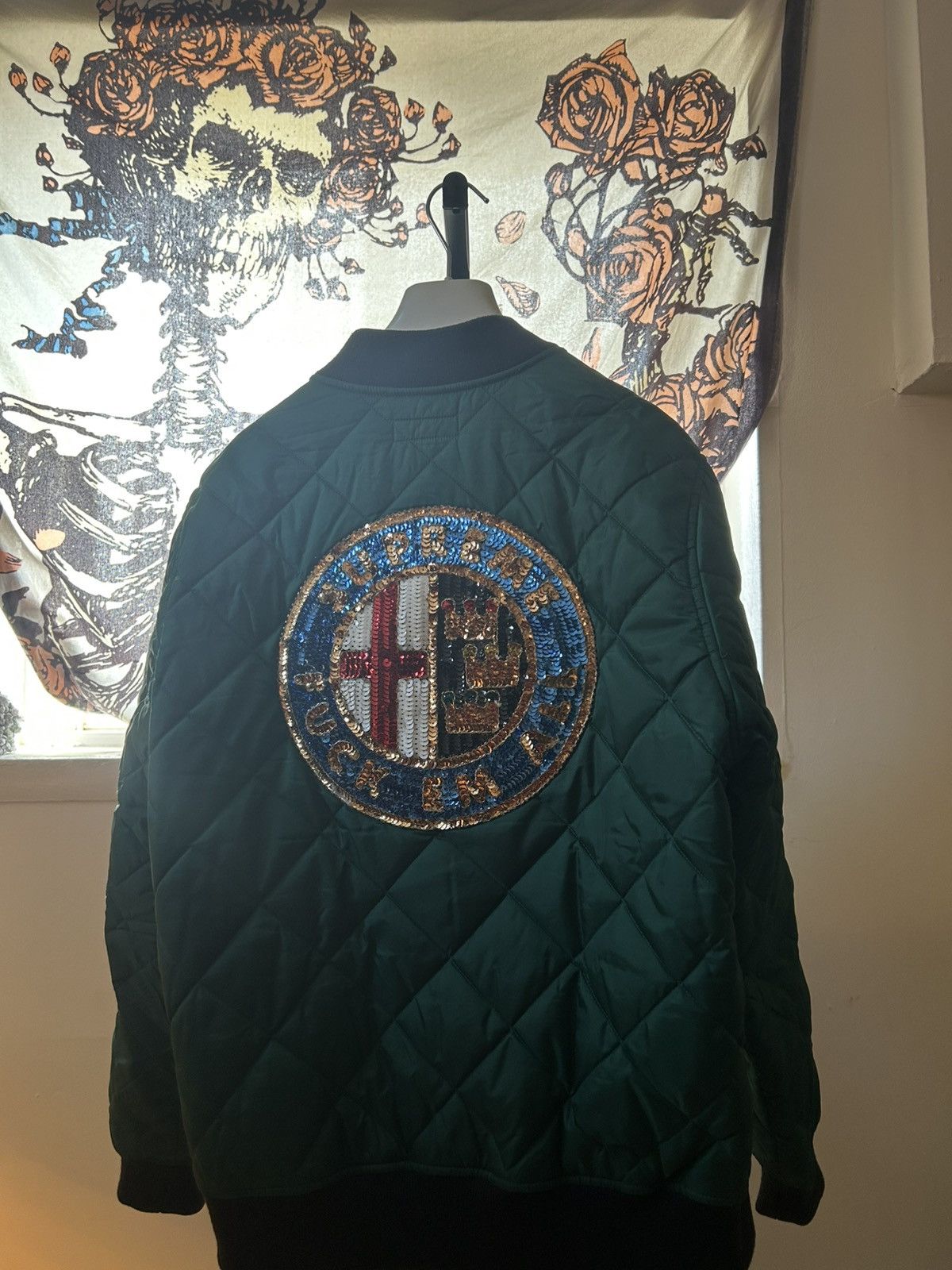 Supreme Supreme SS16 Sequin Patch Quilted Bomber Jacket Size US L / EU 52-54 / 3 - 4 Thumbnail