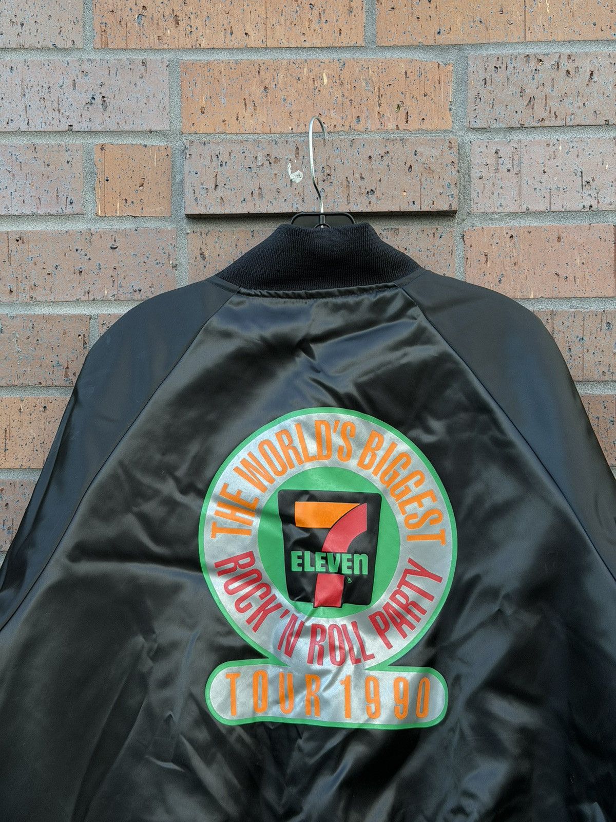 Band Tees Vintage 80s 7-Eleven Rock N Roll Tour Jacket Satin Bomber XL Size US XL / EU 56 / 4 - 2 Thumbnail