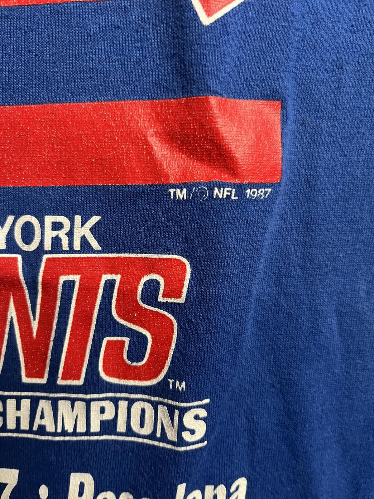 Designer Vintage NFL T-shirt New York Giants Super Bowl XXI 1987 Size US L / EU 52-54 / 3 - 4 Thumbnail