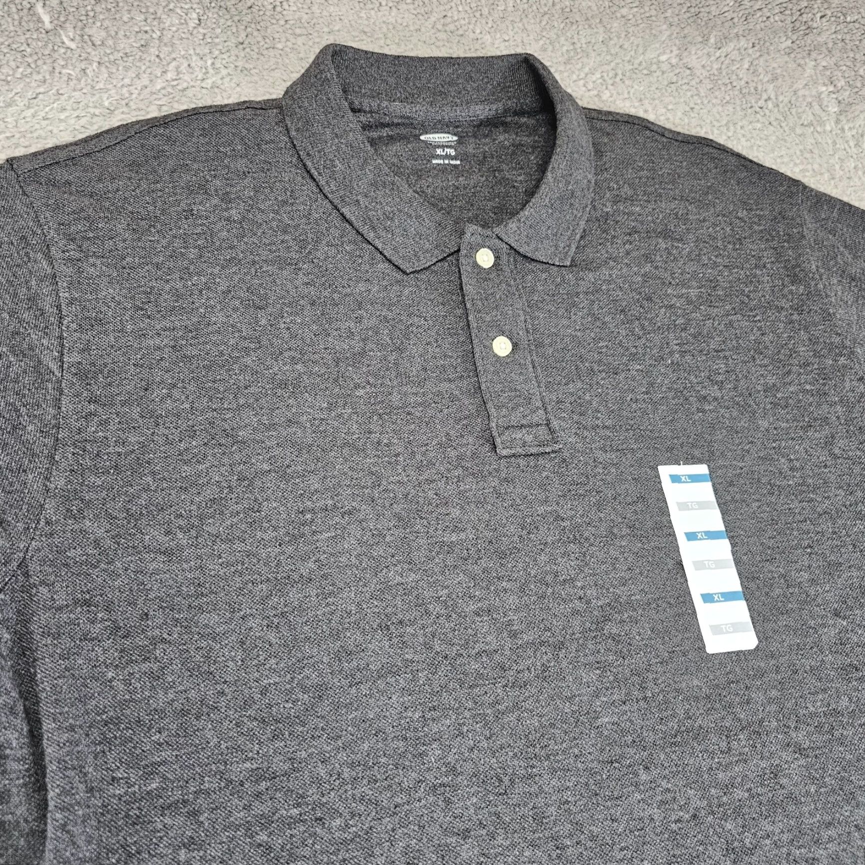 Old Navy Old Navy Polo Shirt Mens XL Gray Knit Cotton Golf Performance Preppy Size US XL / EU 56 / 4 - 2 Thumbnail