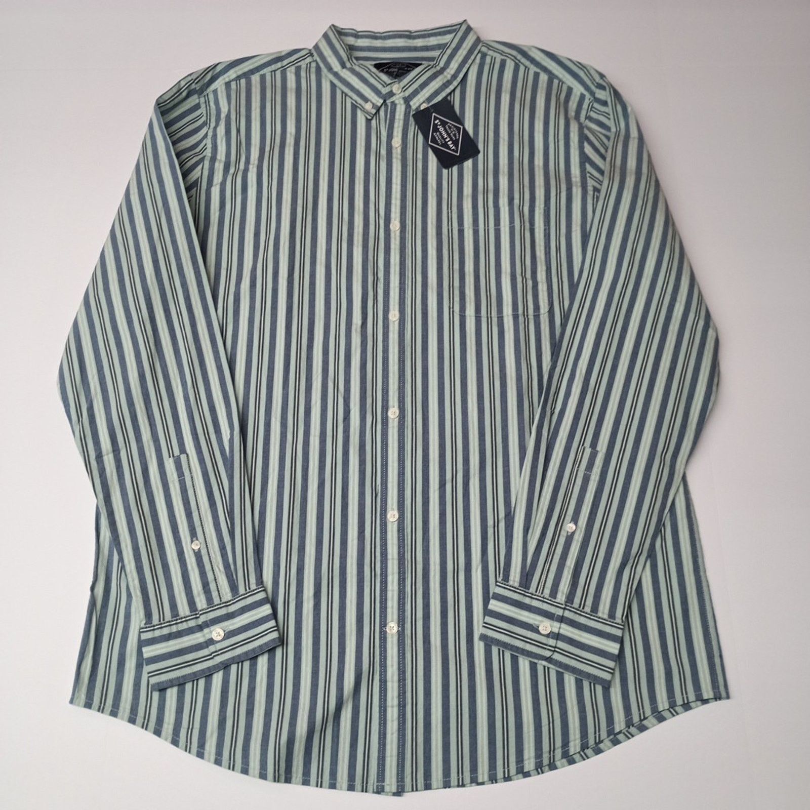 St. Johns Bay St John’s Bay Shirt Men's Size XLT Blue Haze Striped Classic Size US XL / EU 56 / 4 - 1 Thumbnail