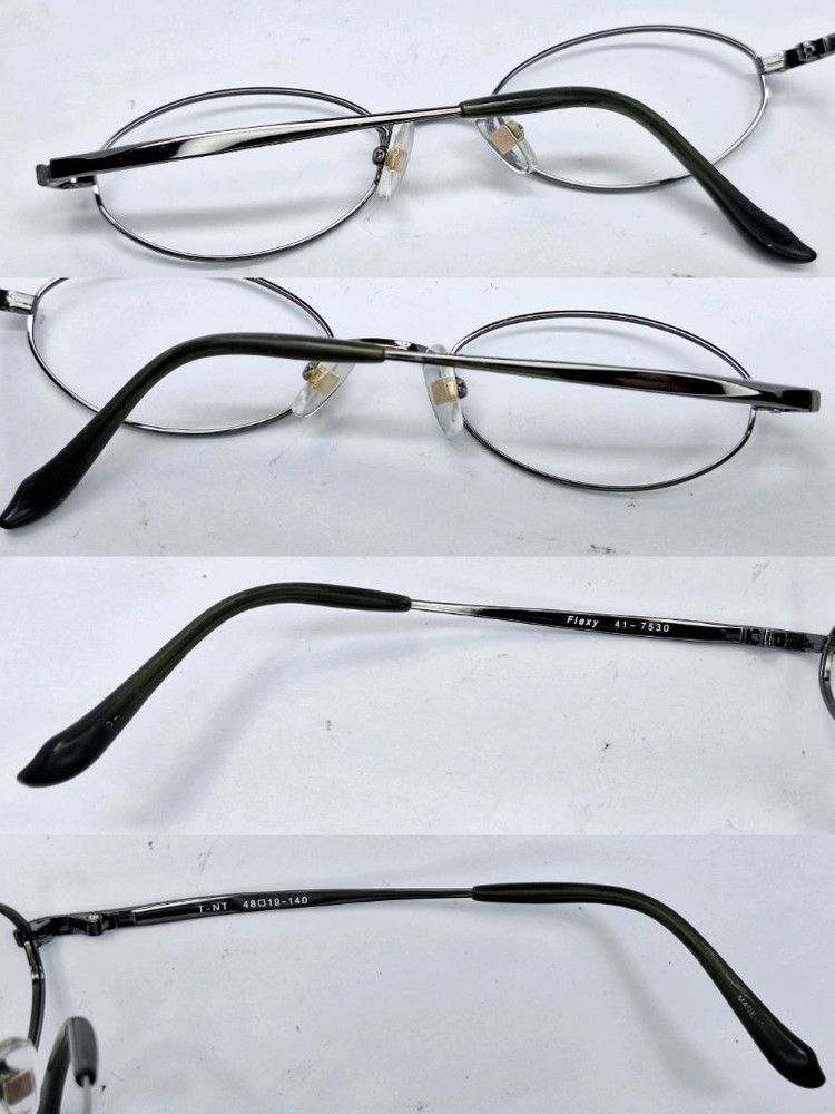 Other 90s FLEXY 41-7530 T-NT Shape Memory Alloy Slim Oval Glasses Size ONE SIZE - 4 Thumbnail