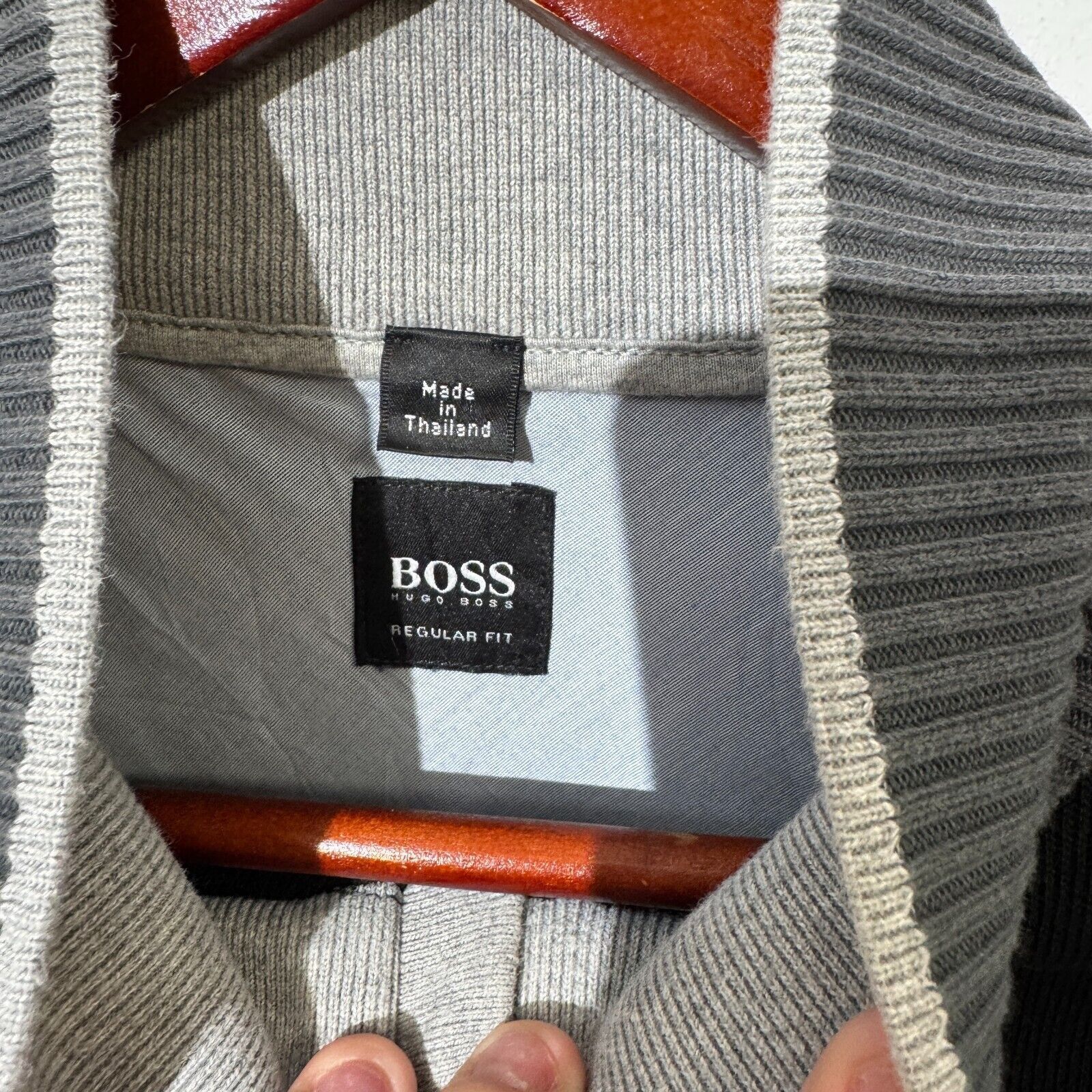 Hugo Boss × Vintage Vintage Hugo Boss Unisex Black Halfzip Sweatshirt Size L Size US L / EU 52-54 / 3 - 7 Thumbnail