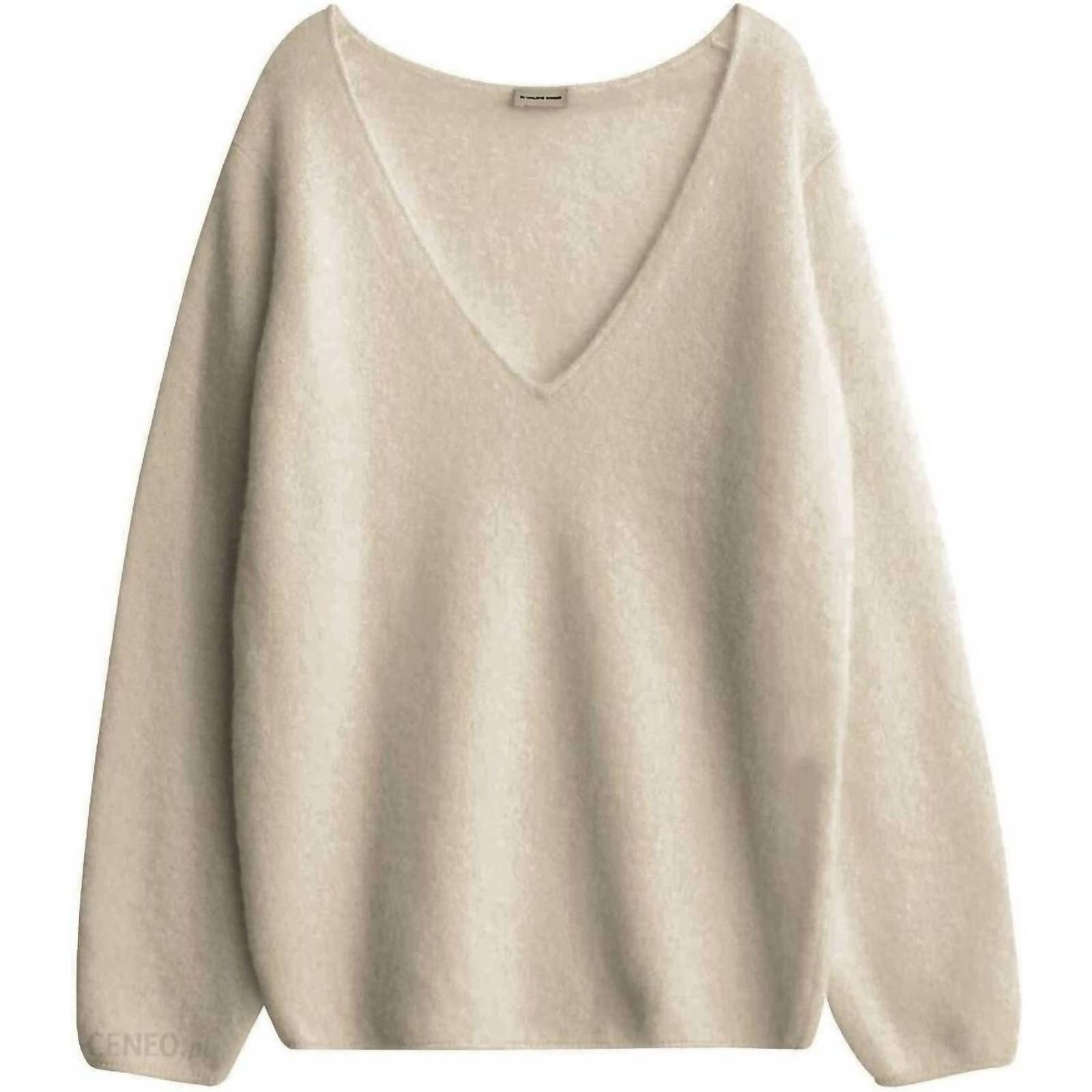 By Malene Birger V-Neck Sweater In Cream | Grailed