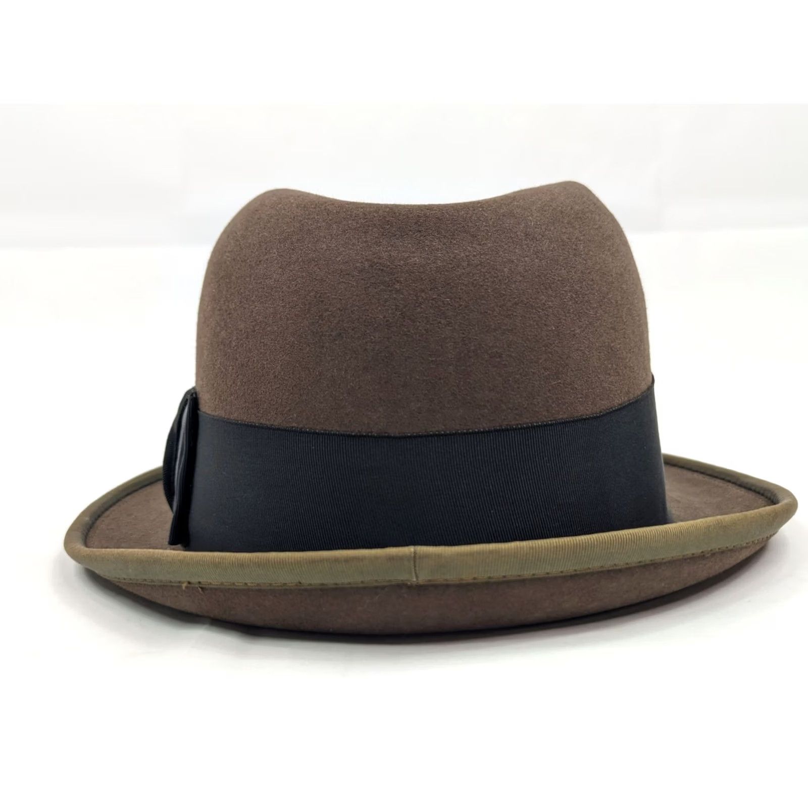 FELT VINTAGE Wormser Royal Luxury Fedora – Brown Felt Hat – Size 7 3/8 – Men – Leather Band – United Hatters Cap & Millinery – Midas Style Size ONE SIZE - 7 Thumbnail