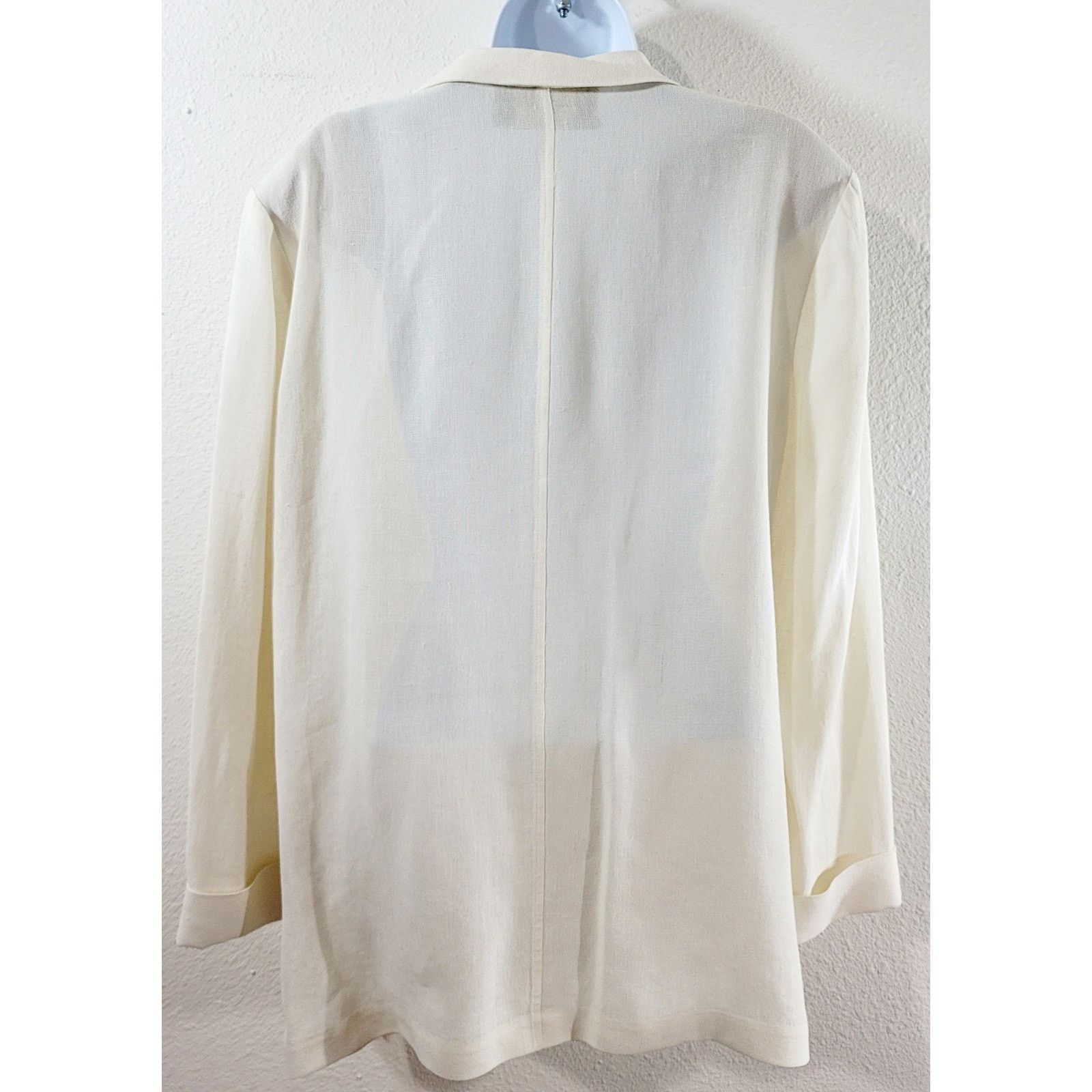 Other Dana Buchman Cream Single Button Notched Lapel Blazer 14 Size XL / US 12-14 / IT 48-50 - 2 Thumbnail