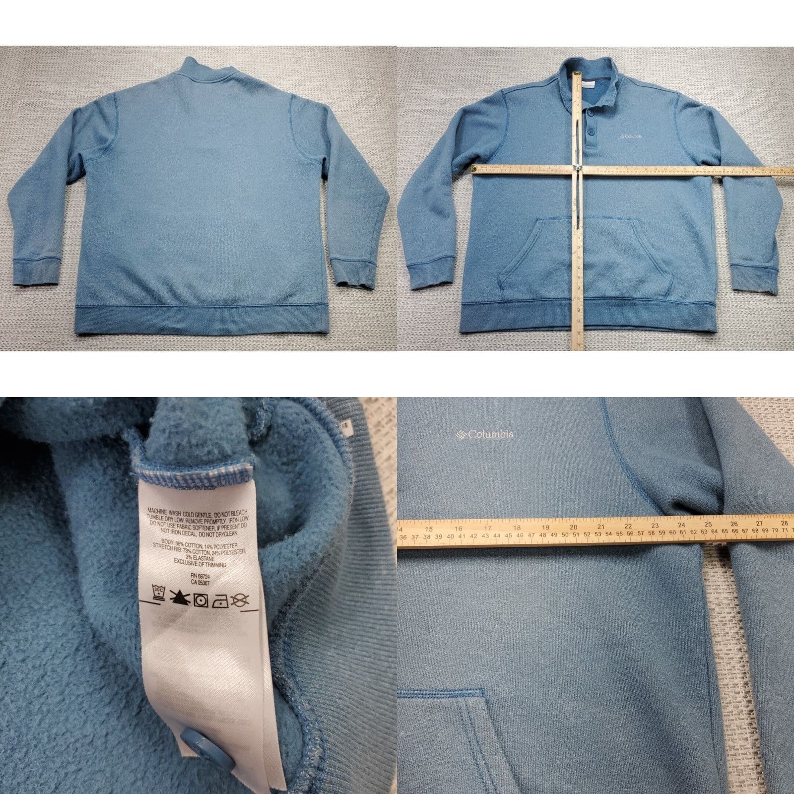 Vintage VINTAGE Columbia Pullover Sweater Mens XL Long Sleeve Henley Front Pocket Mock Size US XL / EU 56 / 4 - 8 Thumbnail