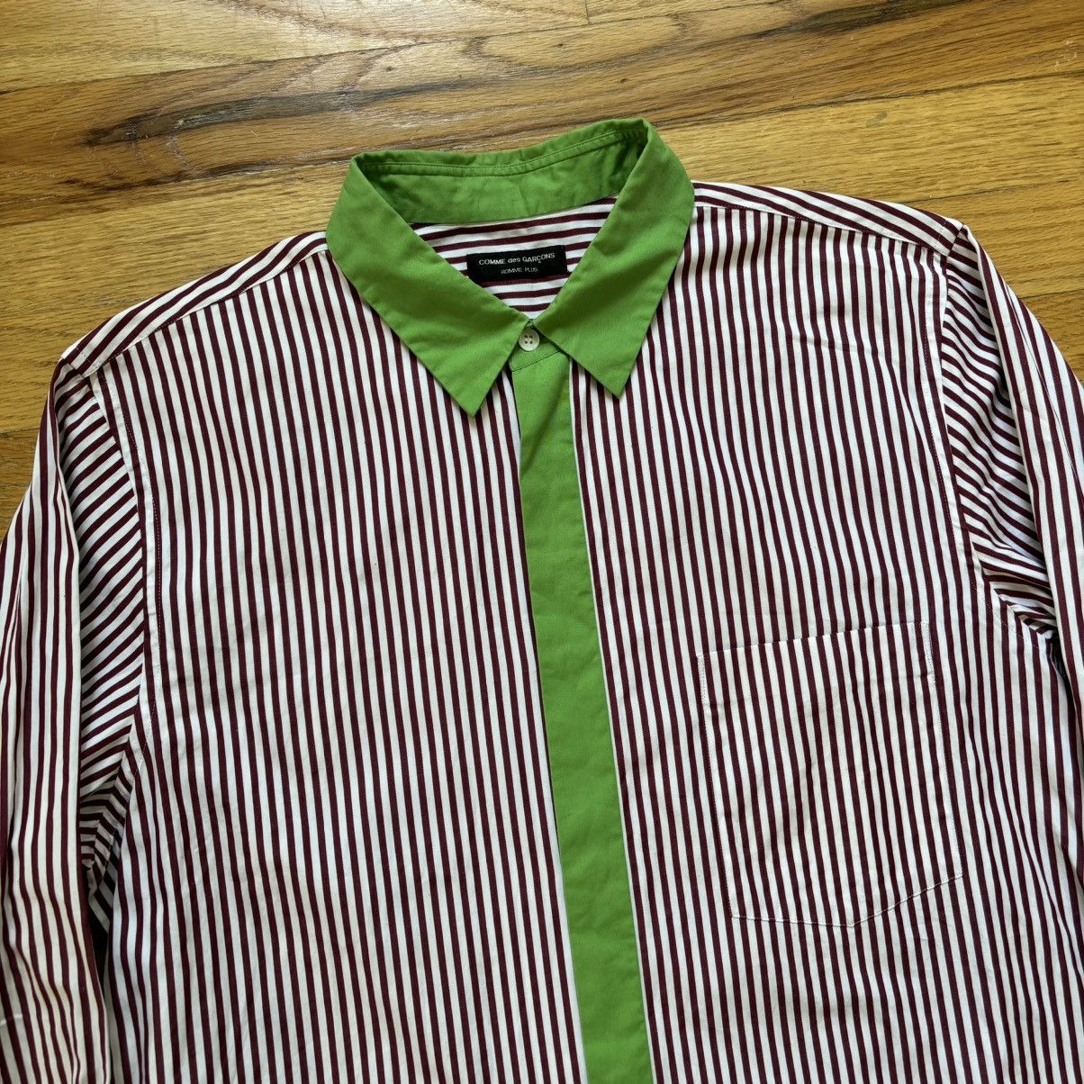 Comme des Garcons Homme Plus SS2002 Striped Button Up Shirt Size US M / EU 48-50 / 2 - 2 Thumbnail
