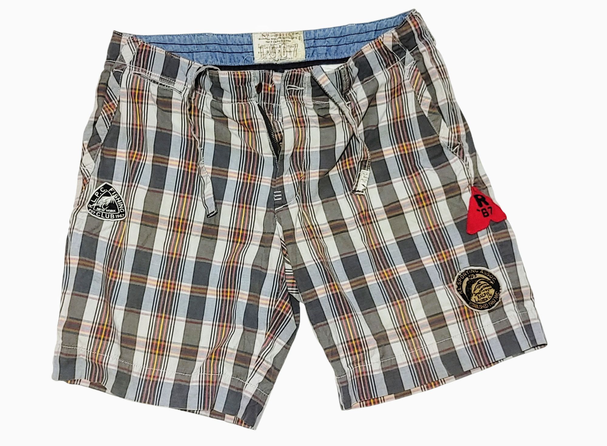 Polo Ralph Lauren × Vintage Polo Ralp Lauren Vintage Madras Patchwork Fishing Shorts Size US 36 / EU 52 - 15 Thumbnail