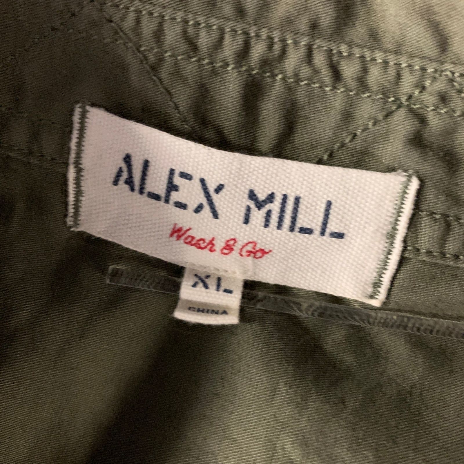Alex Mill ALEX MILL Green Olive Cotton Pop-Over Long Sleeve Shirt Size US XL / EU 56 / 4 - 4 Thumbnail