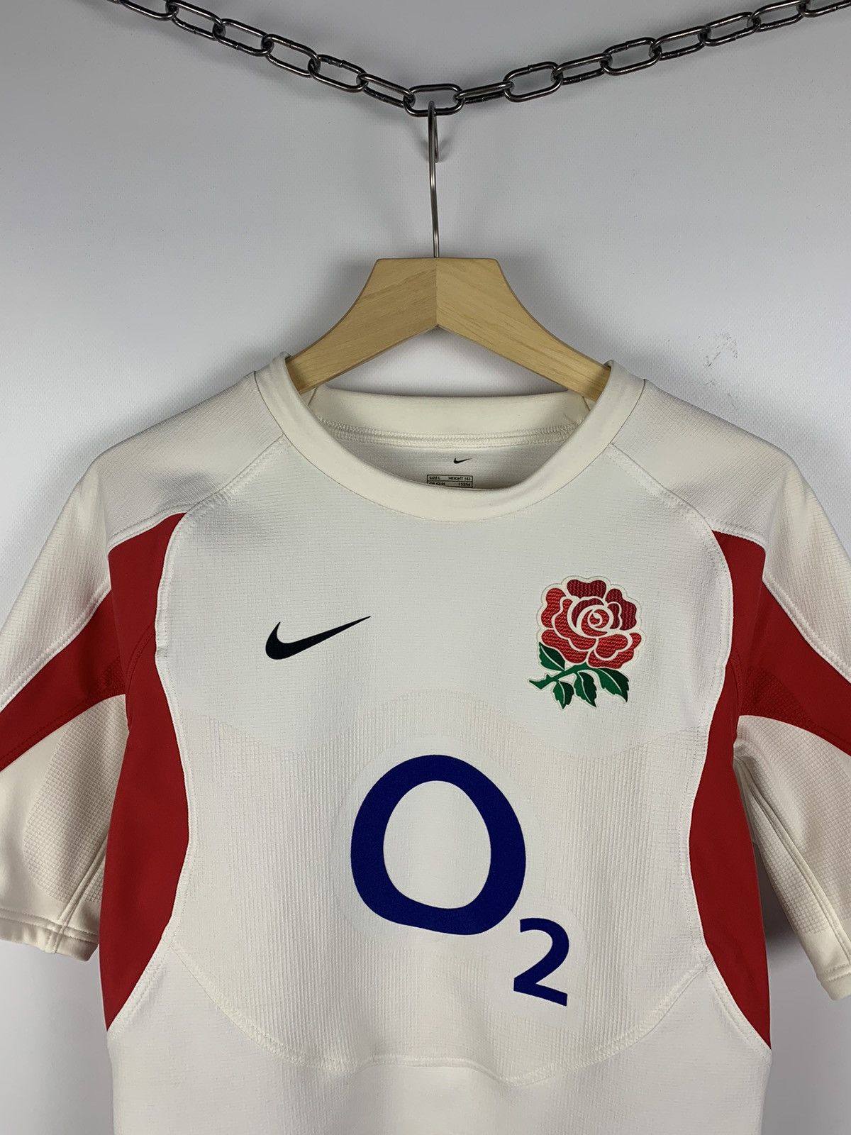 Nike × Vintage Nike England O2 Vintage Hype Rugby Jersey Shirt Men’s Size L Size US L / EU 52-54 / 3 - 2 Thumbnail
