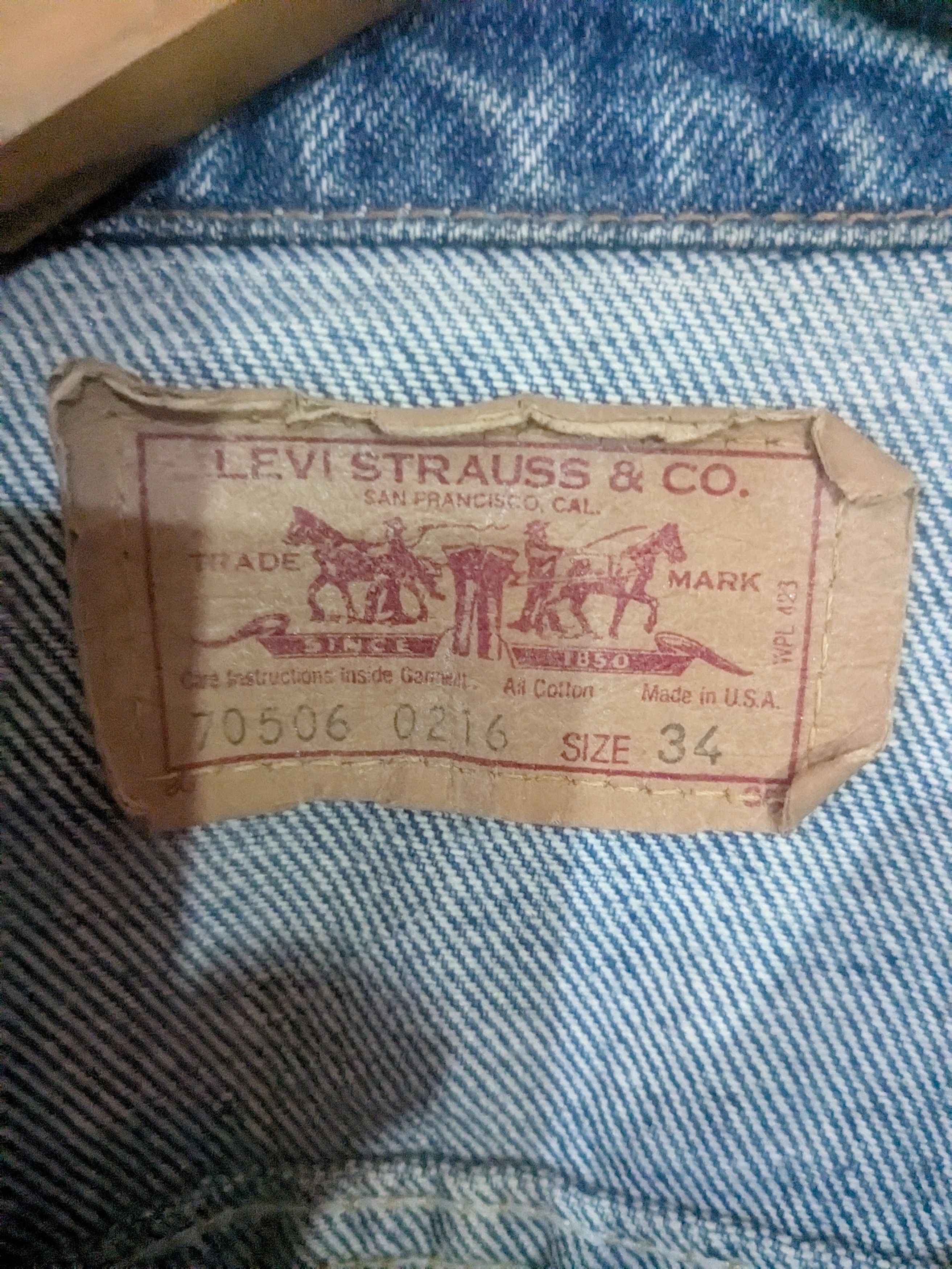 Levi's Vintage Clothing Levis denim trucker jacket 80's made in USA vintage Size US S / EU 44-46 / 1 - 2 Thumbnail