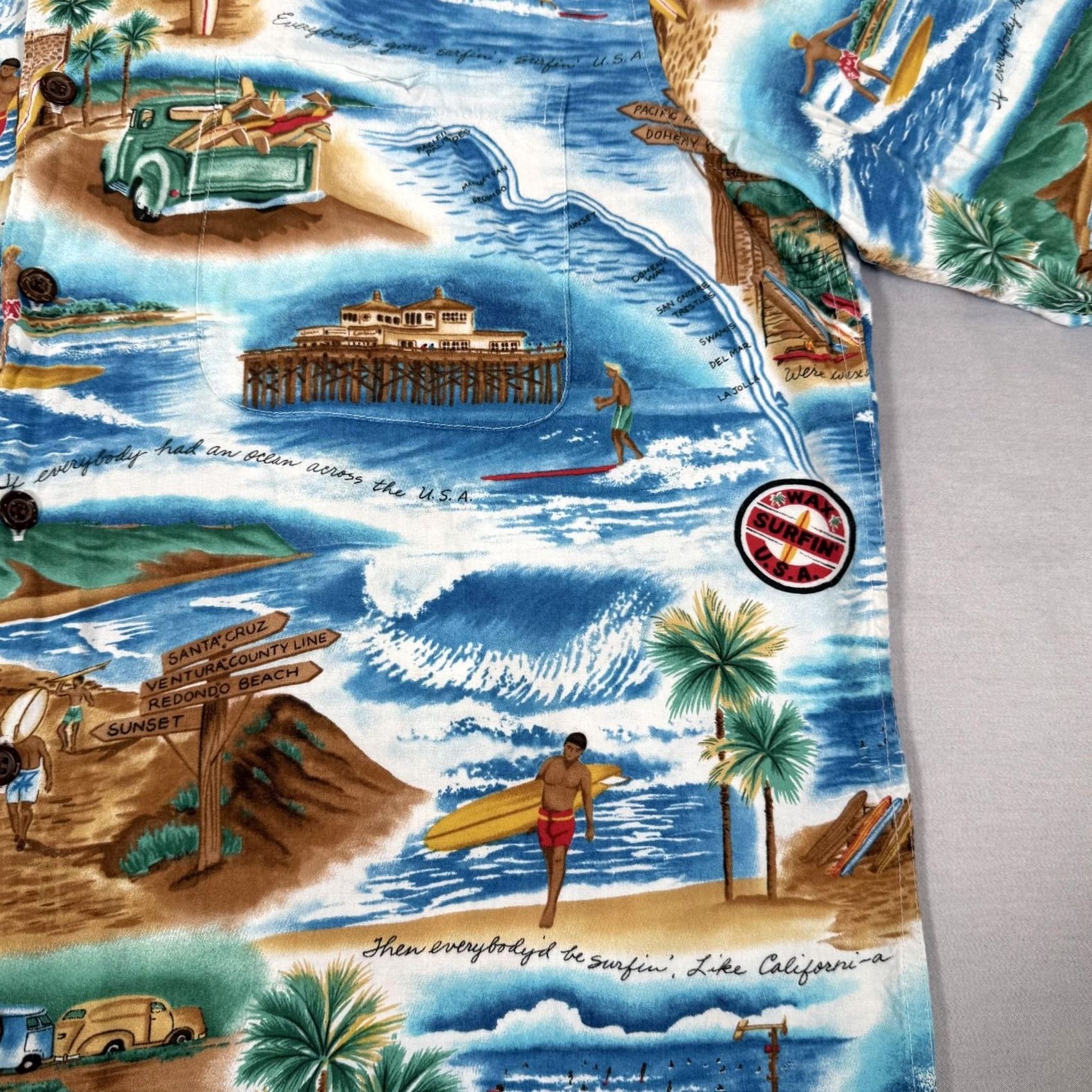 Reyn Spooner VINTAGE Reyn Spooner Shirt Mens Medium Blue The Beach Boys Band Music Hawaiian Shirt Size US M / EU 48-50 / 2 - 4 Thumbnail