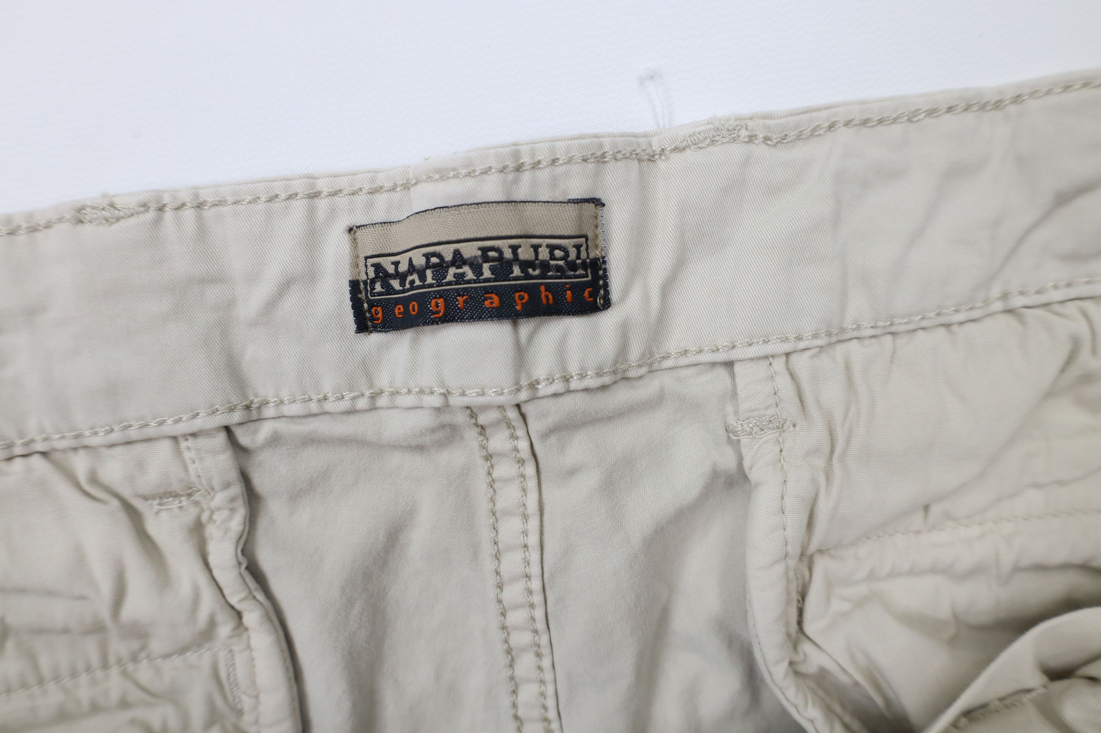 Napapijri × Vintage Napapijri Geographic Outdoor Hiking Trail Chino Pants Beige Size US 40 / EU 56 - 6 Thumbnail