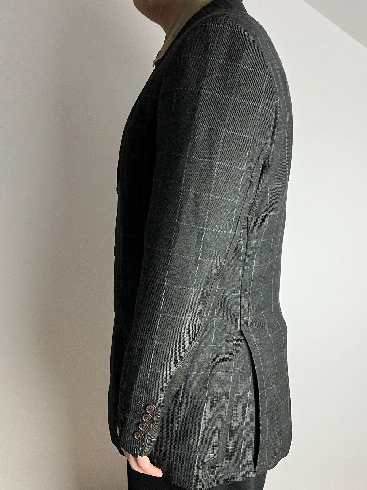 Yves Saint Laurent Vintage Yves Saint Laurent Blazer Checked Luxury YSL Size 52R - 5 Thumbnail