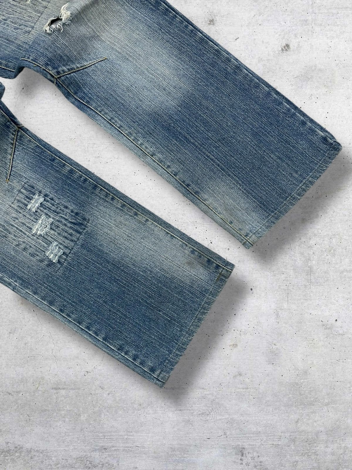 PPFM VINTAGE JAPAN DISTRESS PATCHWORK ARSTHETIC GRUNGE SAF DENIM Size US 33 - 3 Thumbnail