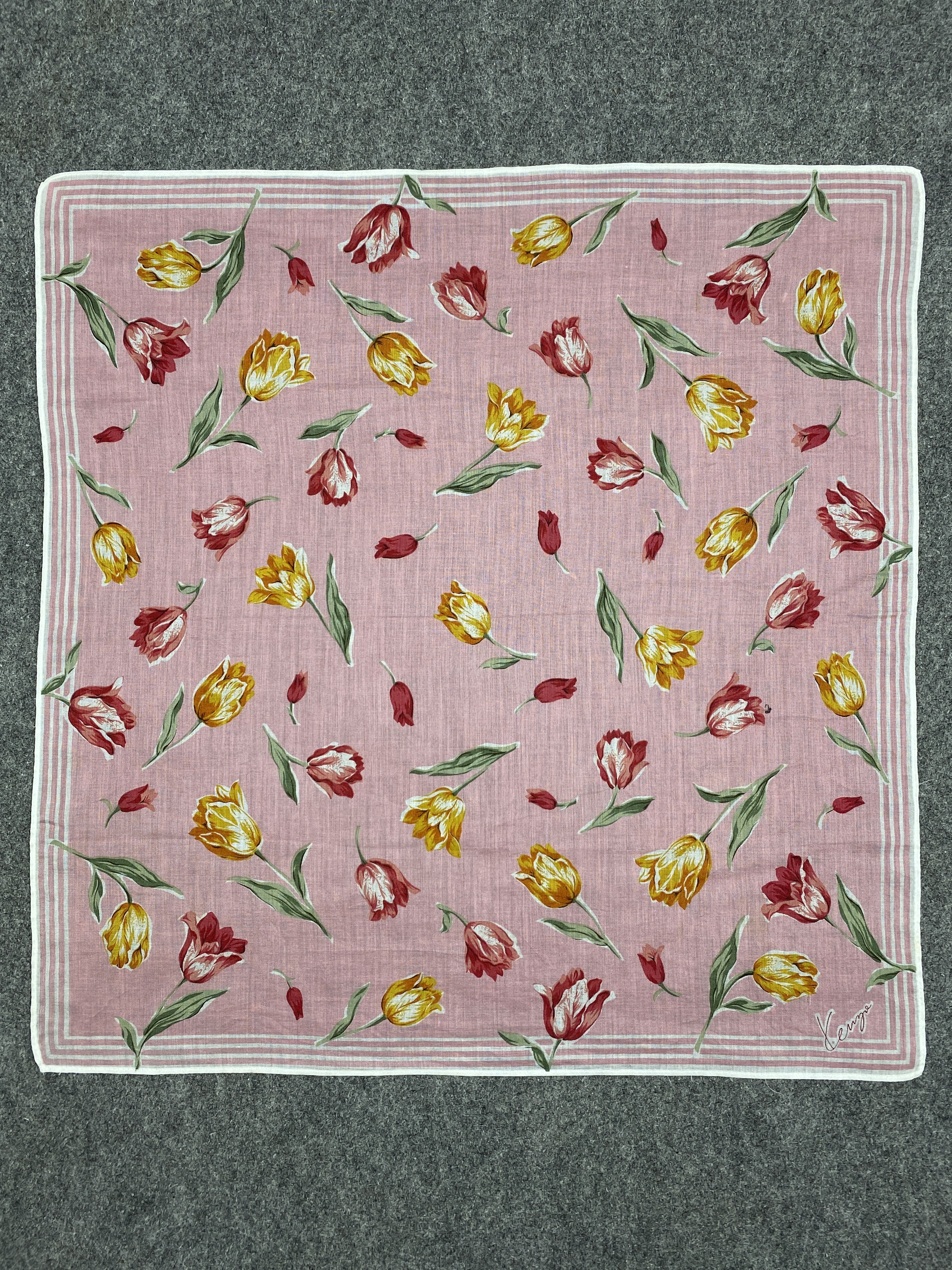 Kenzo × Vintage Kenzo Handkerchief / Bandana / Neckerchief HKC0211 Size ONE SIZE - 4 Thumbnail