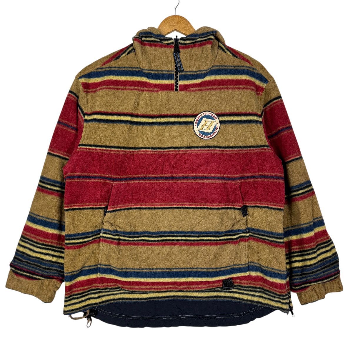 Tommy Hilfiger 90s Vintage Tommy Hilfiger Reversible Fleece Smock Jacket Size US M / EU 48-50 / 2 - 5 Thumbnail