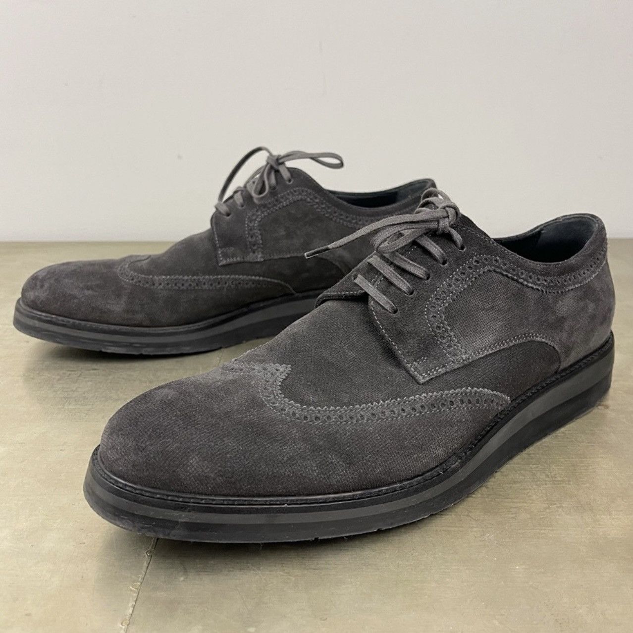 Vince VINCE Pryce Suede Wingtip Oxford Lace Up Shoes $395 Size US 12 / EU 45 - 1 Thumbnail