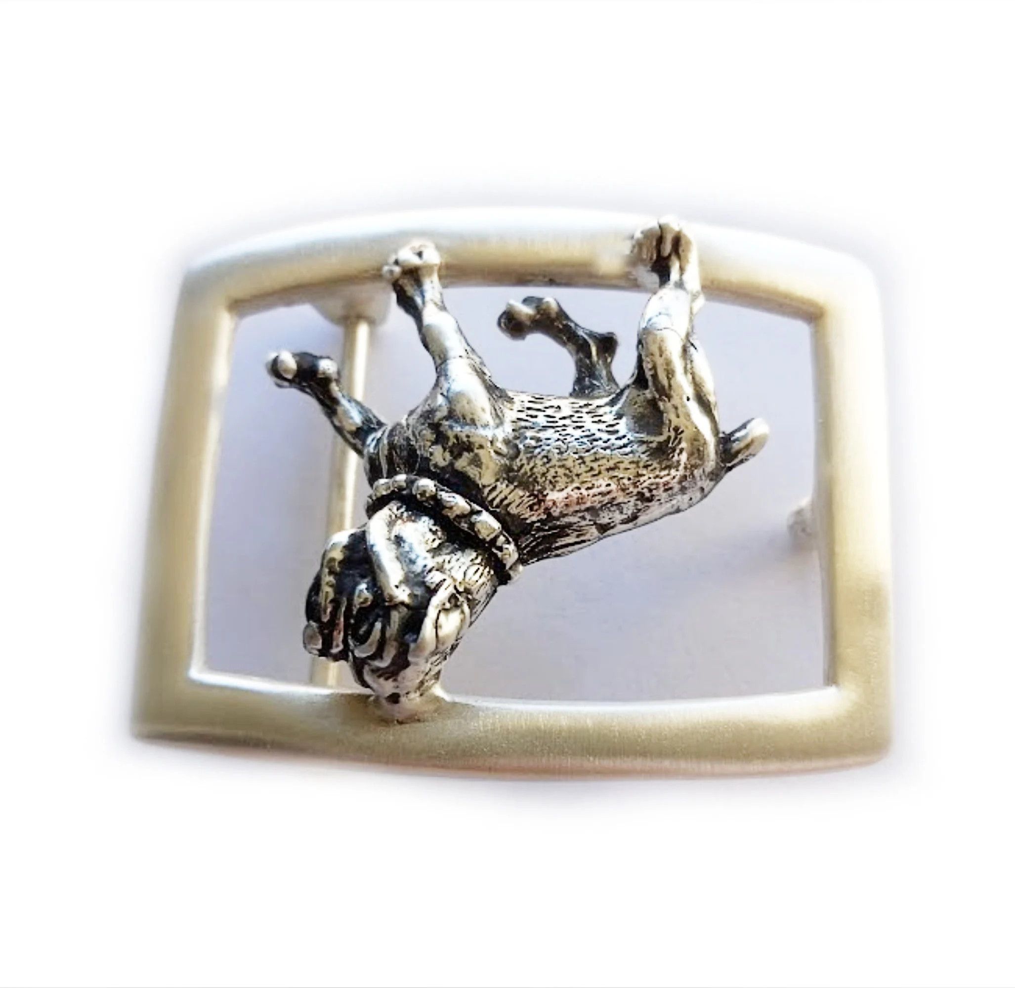 Other Men's silver belt buckle Bulldog design .925 stamped Size ONE SIZE - 5 Thumbnail