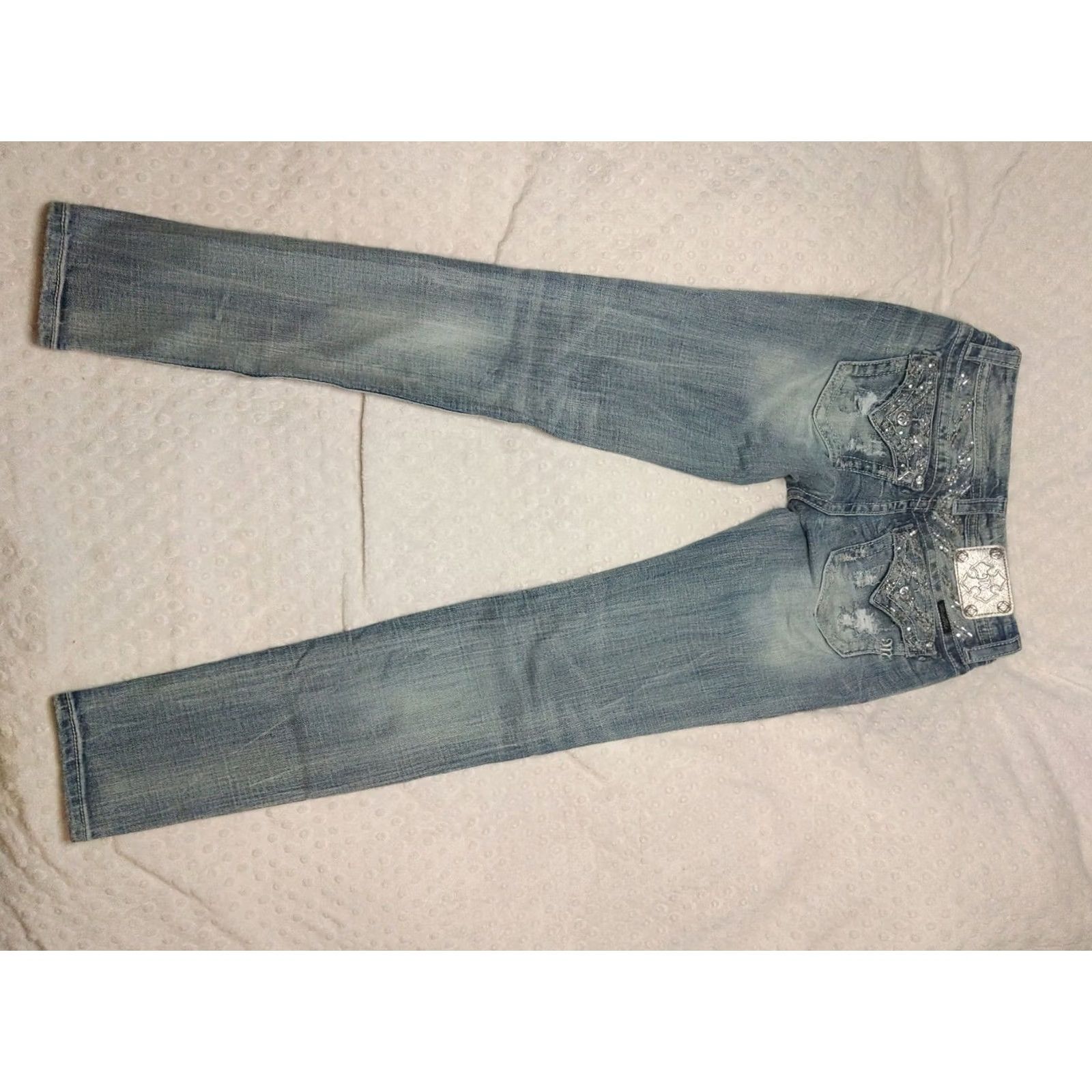 Miss Me Miss Me Jeans Skinny Blue Medium Wash Denim Pants Women 28 30x31 Signature Rise 5-Pocket Denim Size 28" / US 6 / IT 42 - 6 Thumbnail