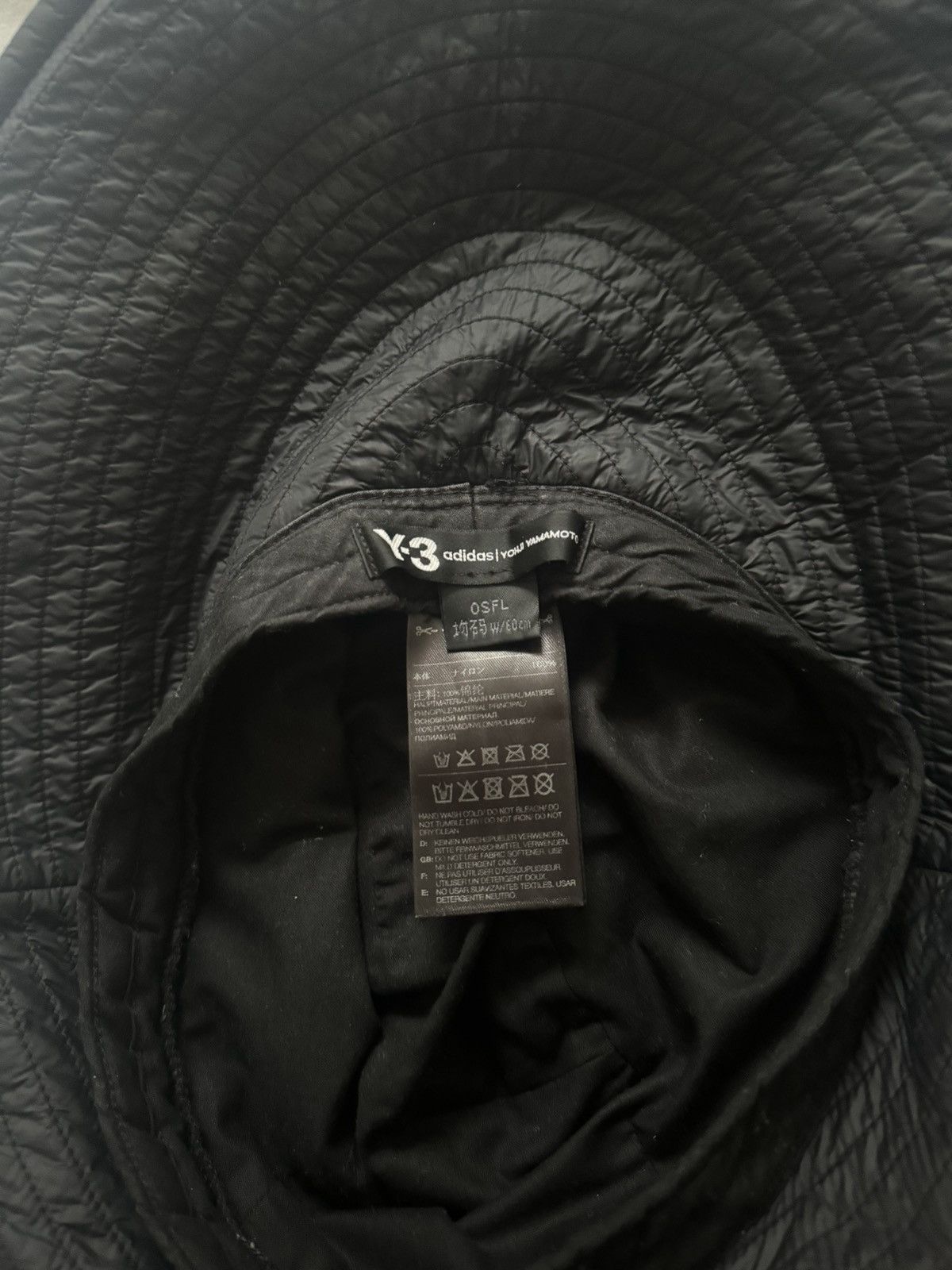 Y-3 Quilted Bucket Hat Size ONE SIZE - 8 Thumbnail